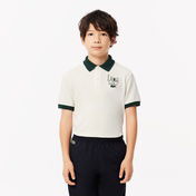 Lacoste Erkek Çocuk Kısa Kollu Baskılı Beyaz Polo
