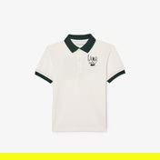 Lacoste Erkek Çocuk Kısa Kollu Baskılı Beyaz Polo
