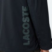 Lacoste Erkek Regular Fit Kapüşonlu Baskılı Siyah Yağmurluk