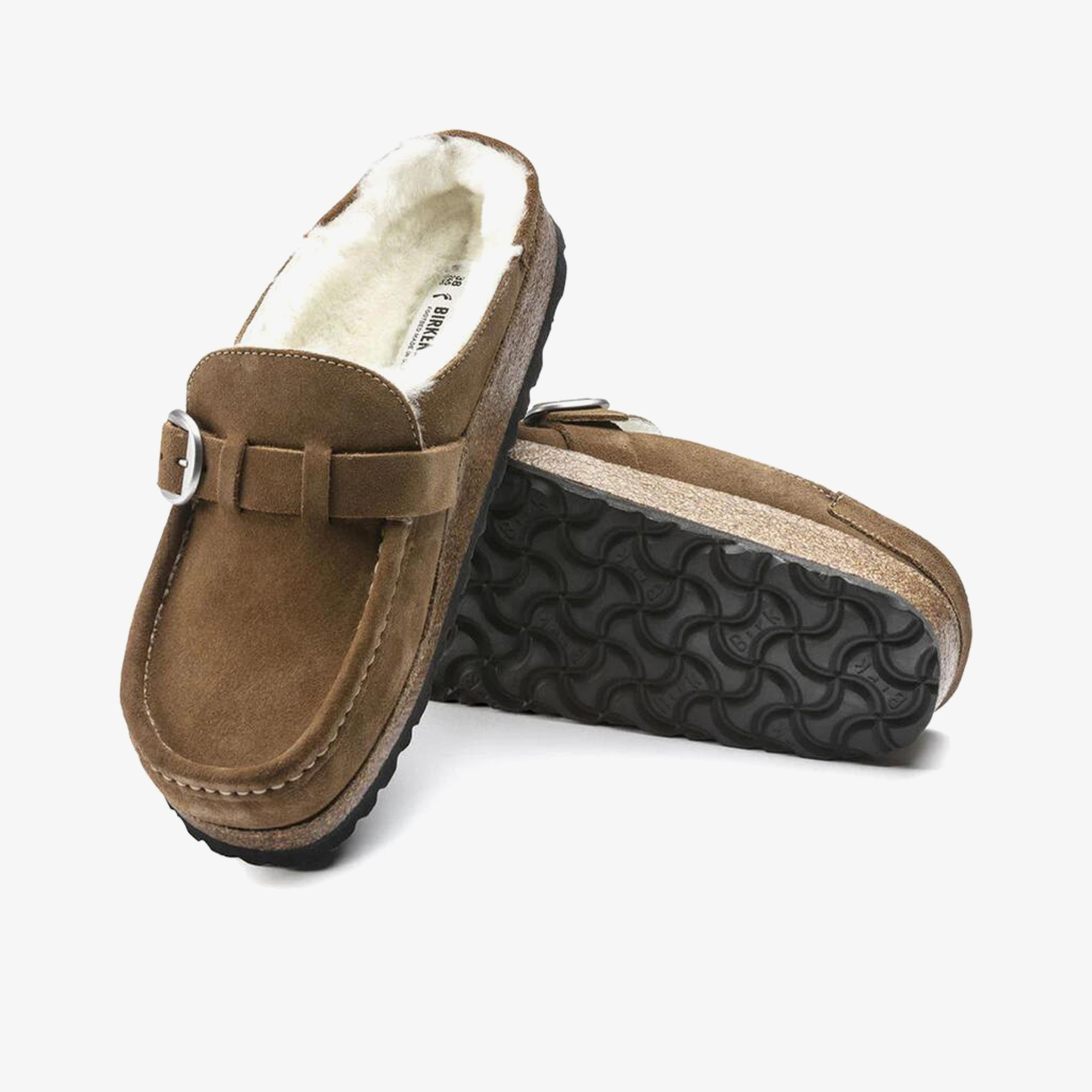 Birkenstock Buckley Vl Shearling Kadın Kahverengi Terlik