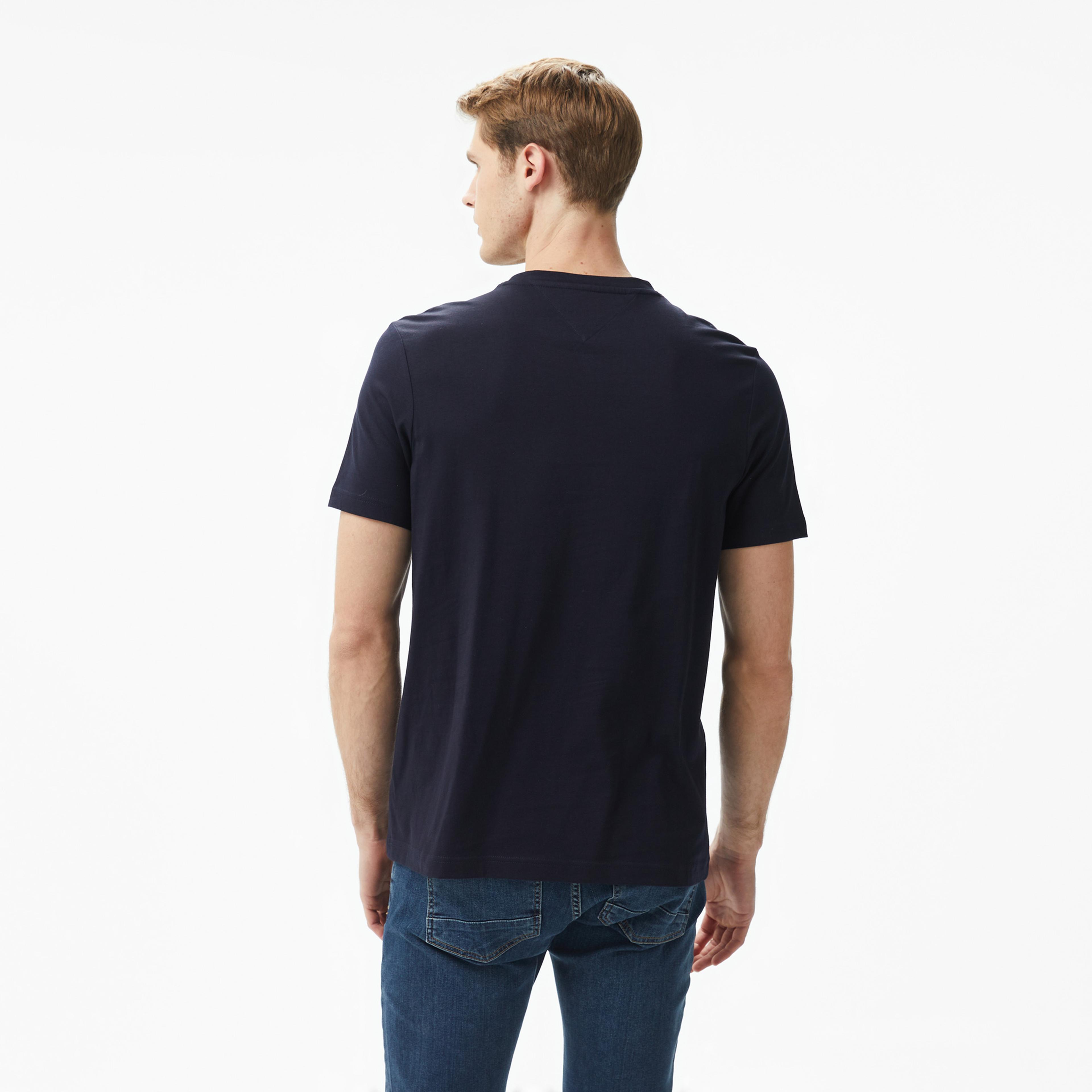Tommy Hilfiger Hilfiger Stack Erkek Mavi T-Shirt