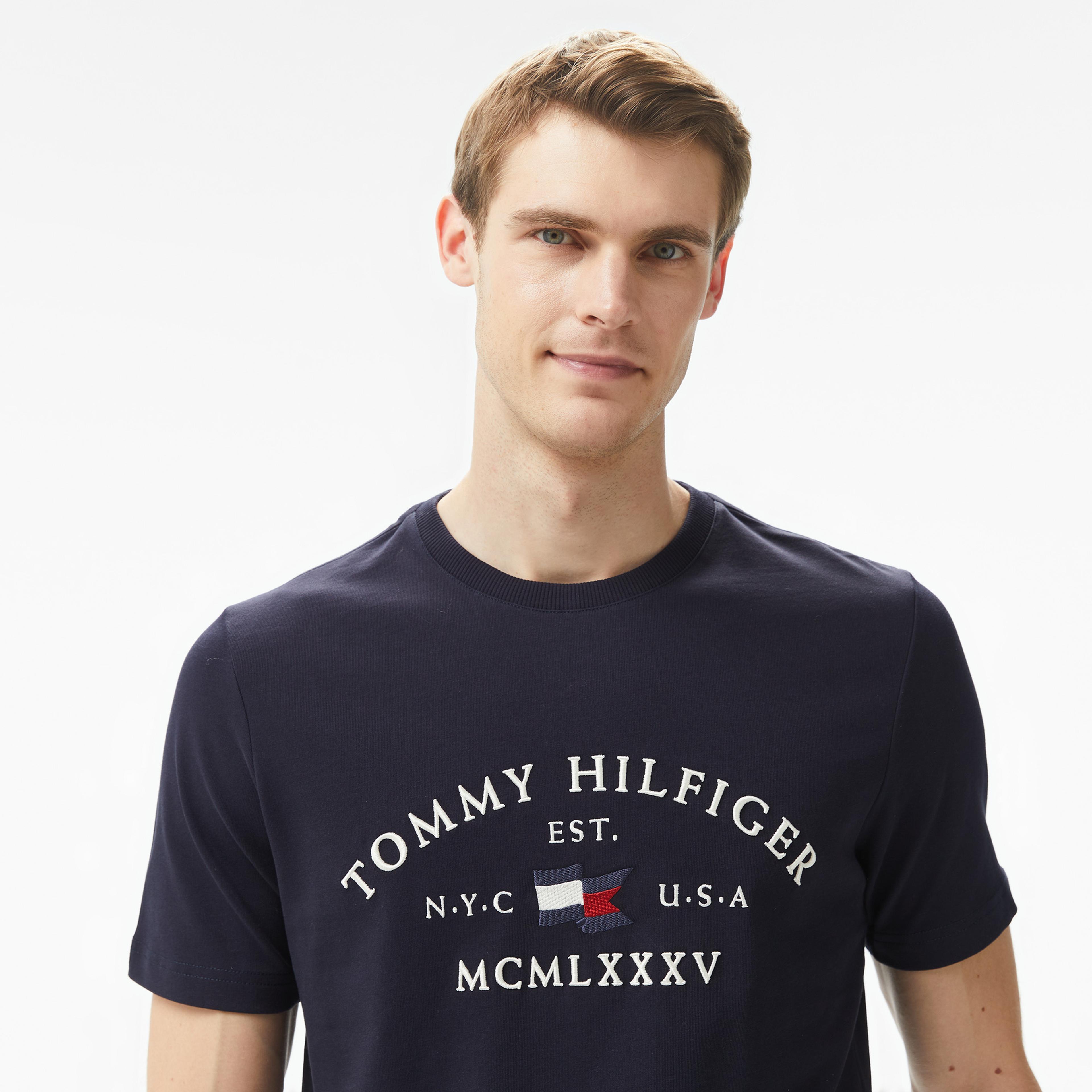 Tommy Hilfiger Nautical Arch Erkek Mavi T-Shirt