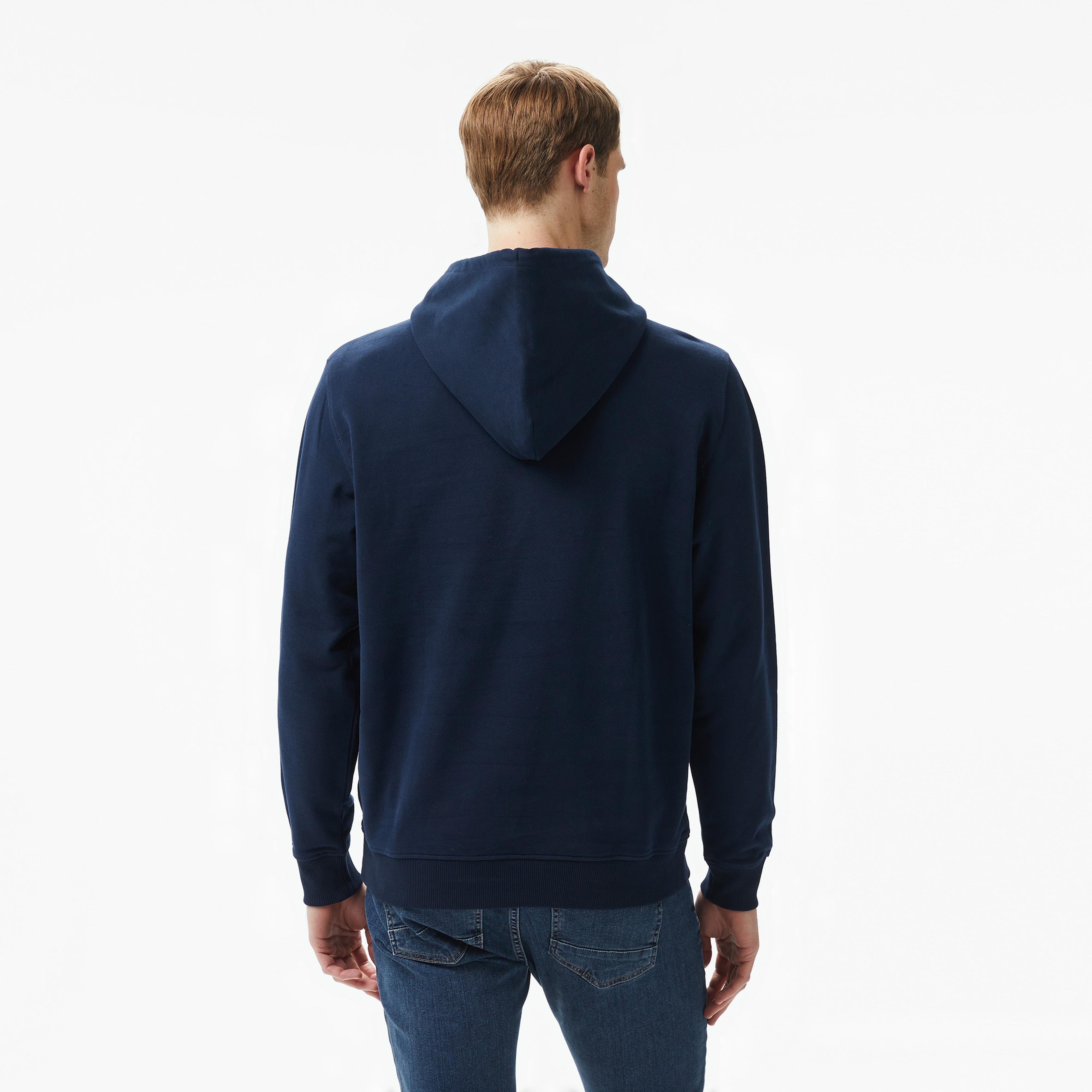 Tommy Hilfiger Jeans Tj Flag Crest Hood Erkek Lacivert Hoodie