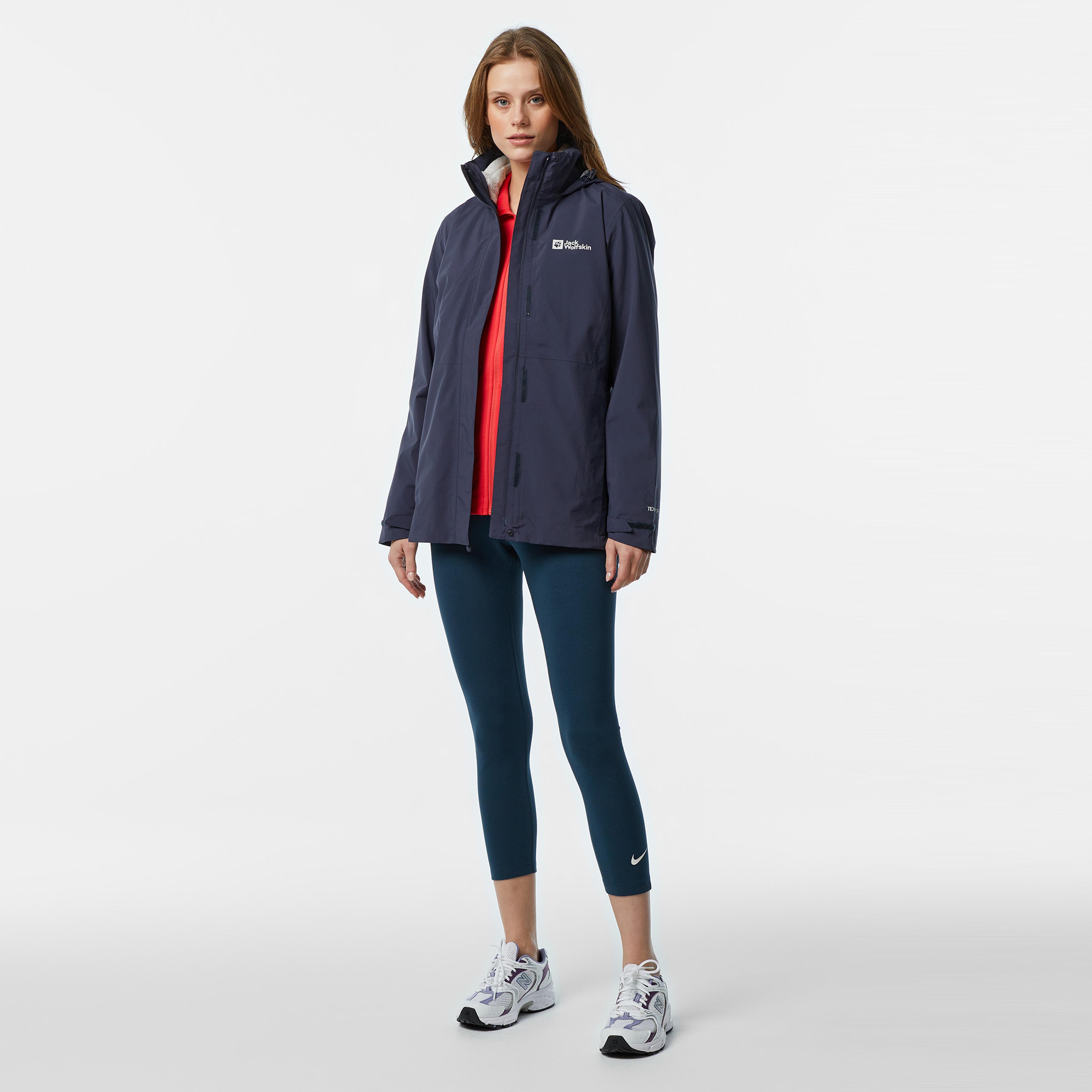 Jack Wolfskin Texapore 3in1 Kadın Gri Ceket