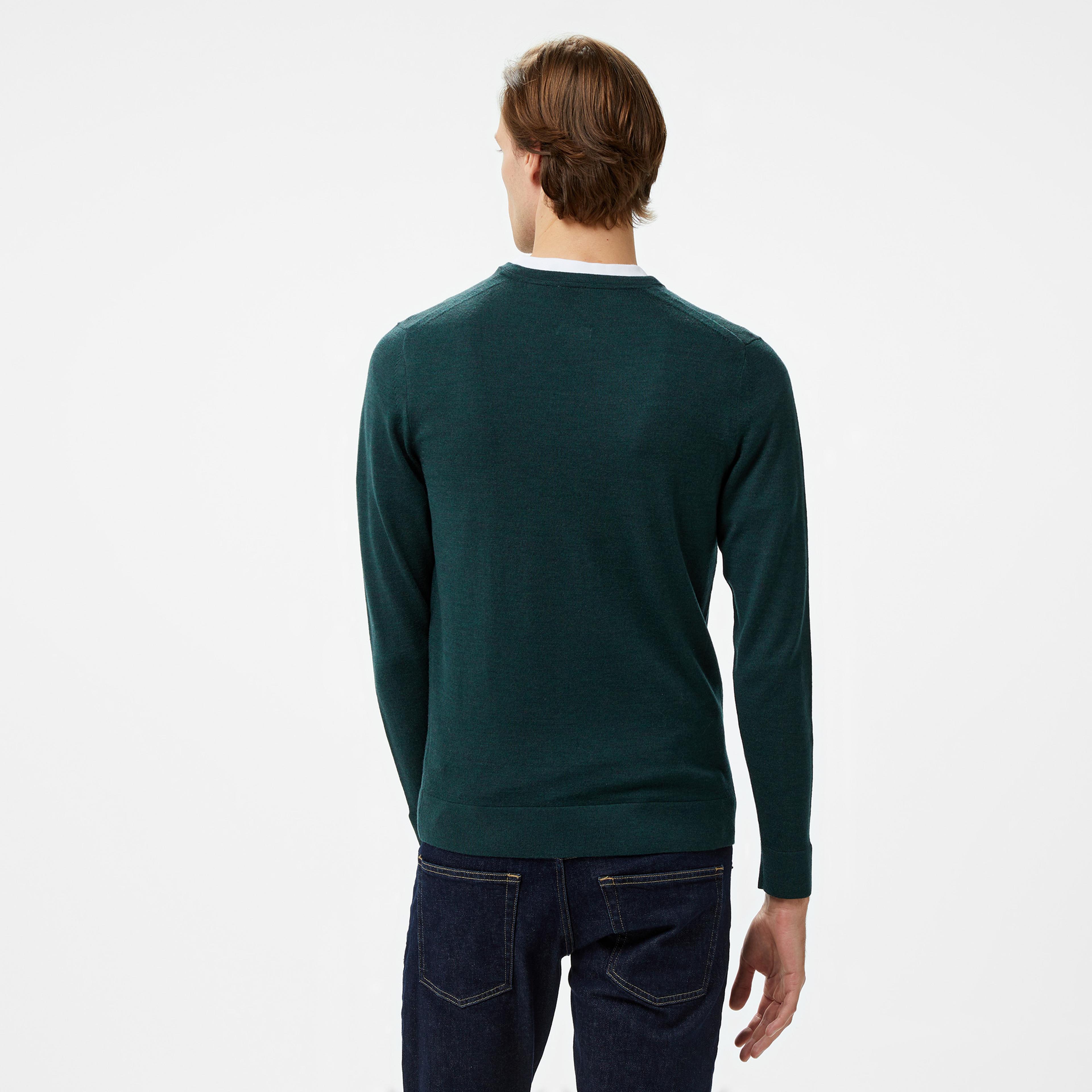Calvin Klein Superıor Wool Crew Neck Erkek Yeşil Kazak