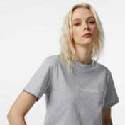 Calvin Klein Hero Logo Regular Kadın Gri T-Shirt