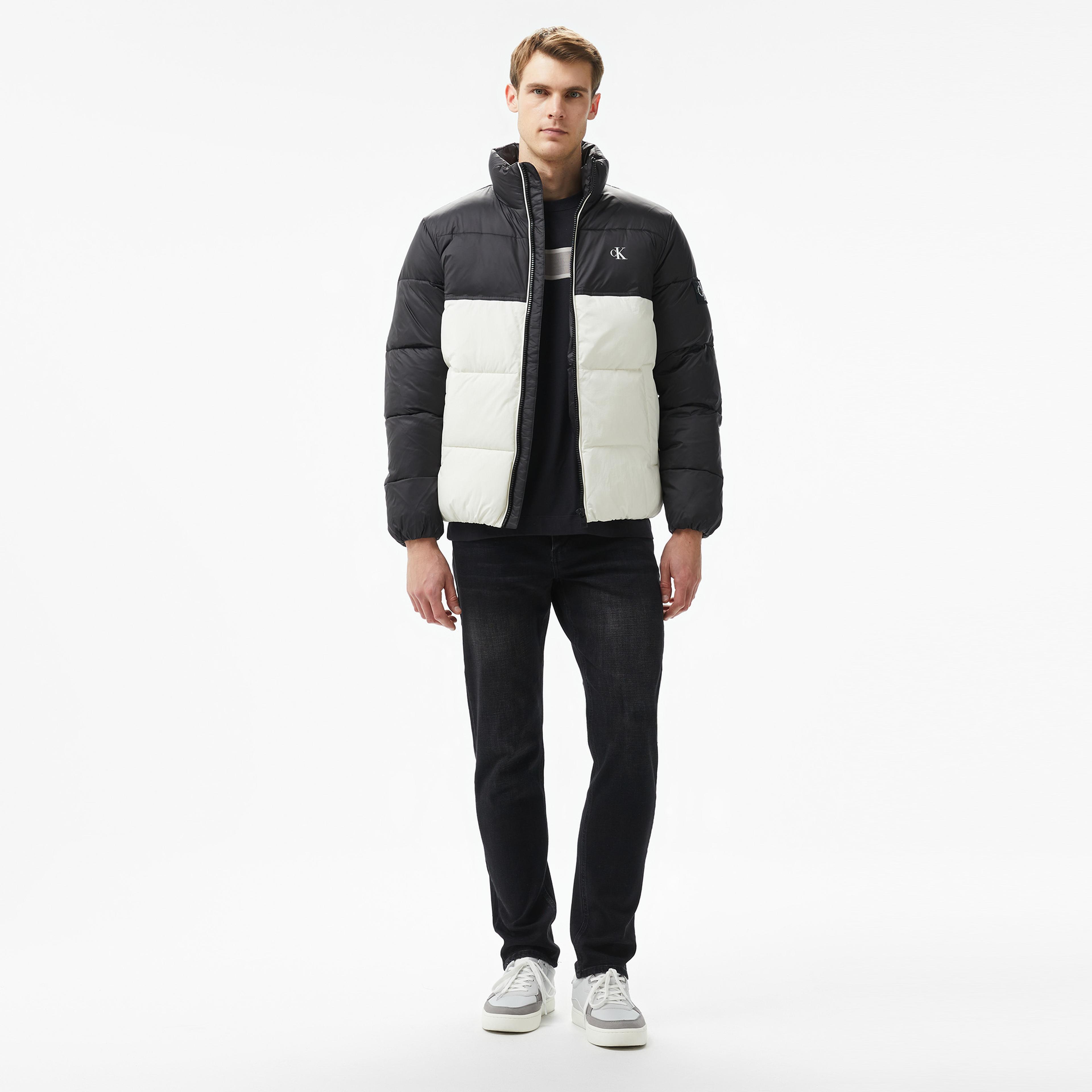 Calvin Klein Jeans Non Down Blocking Puffer Erkek Beyaz Ceket