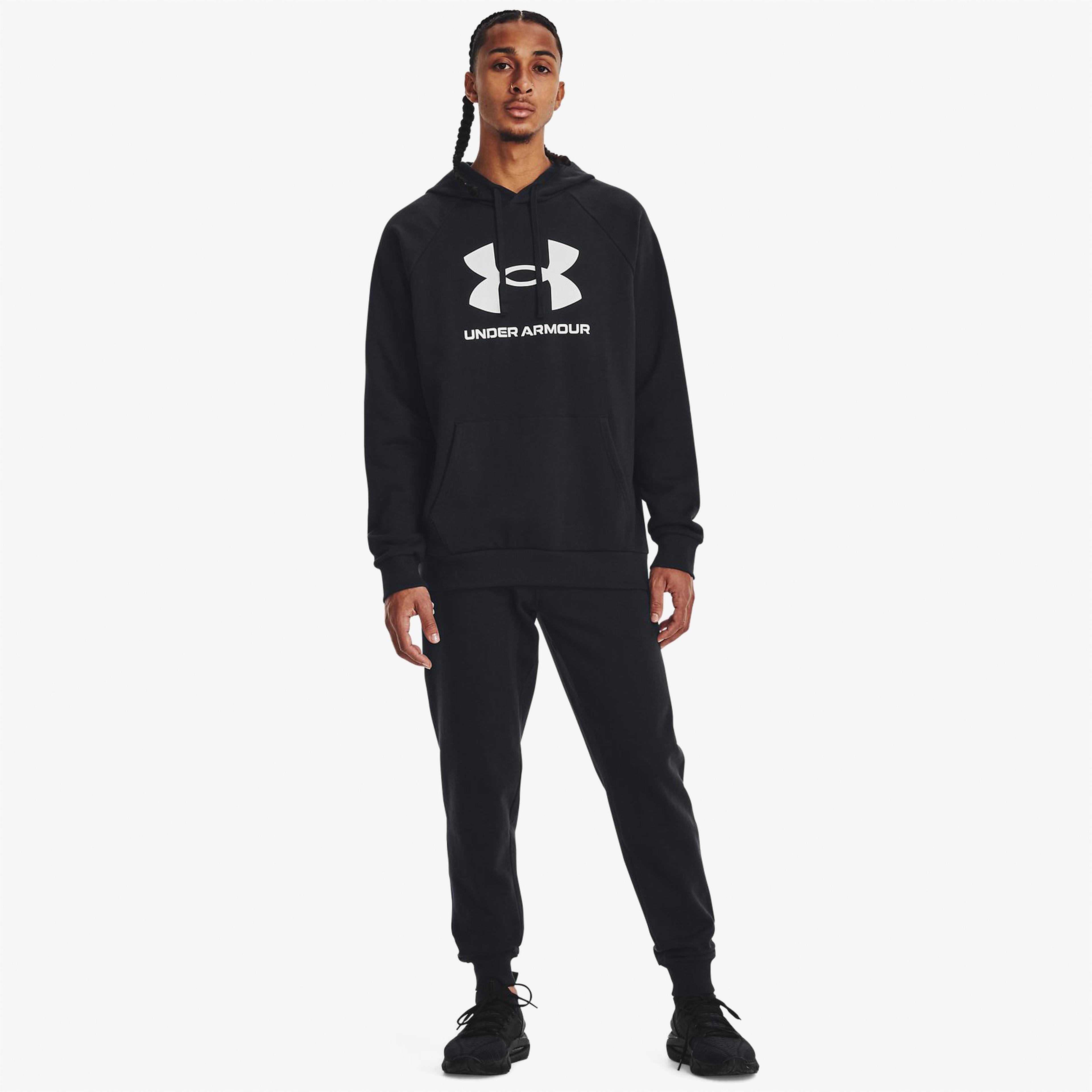 Under Armour Rival Fleece Logo Erkek Siyah Günlük Sweatshirt