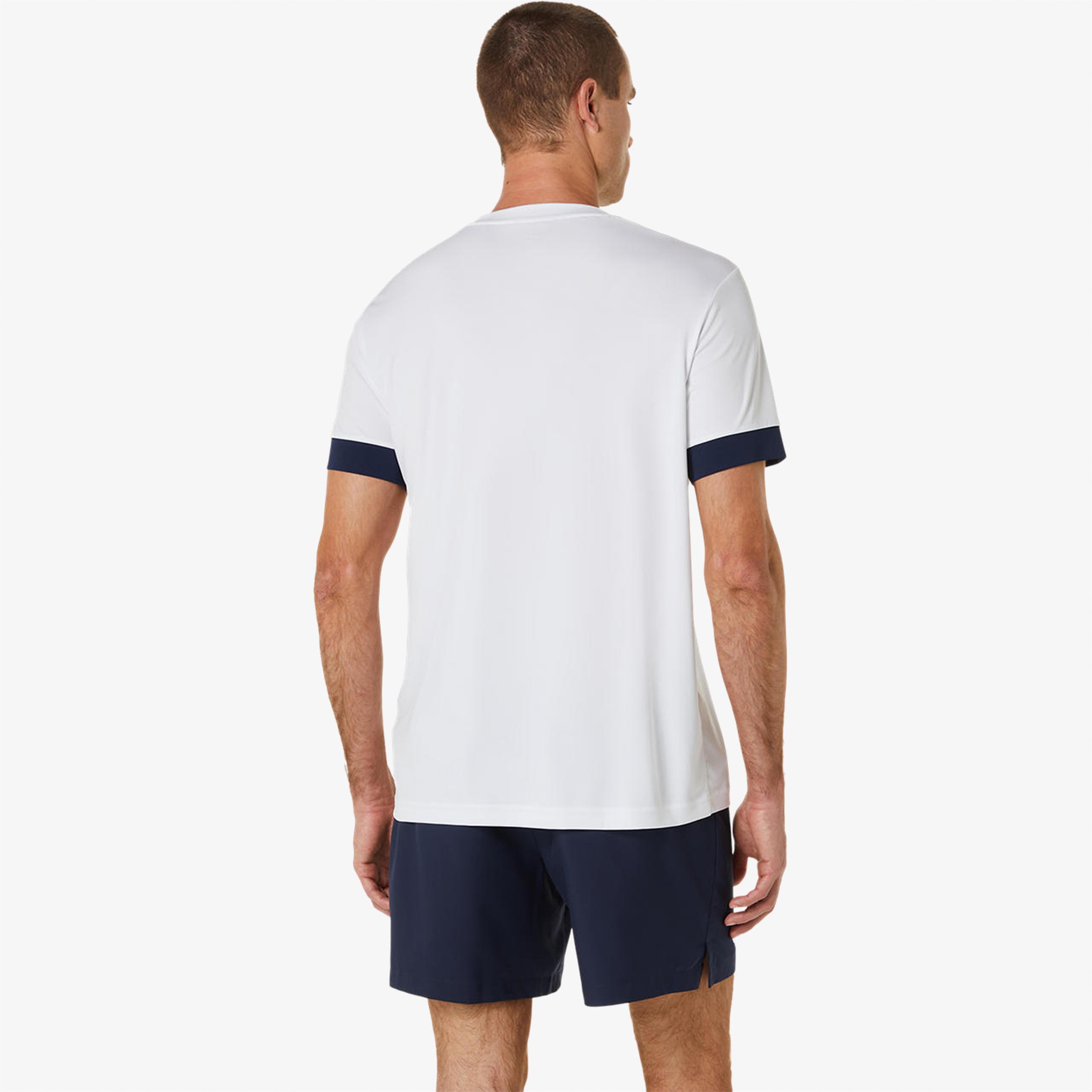 Asics Court Ss Top Erkek Beyaz Tenis T-Shirt