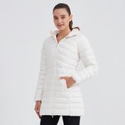 Skechers Essential Maxi Length Hooded Kadın Beyaz Günlük Mont