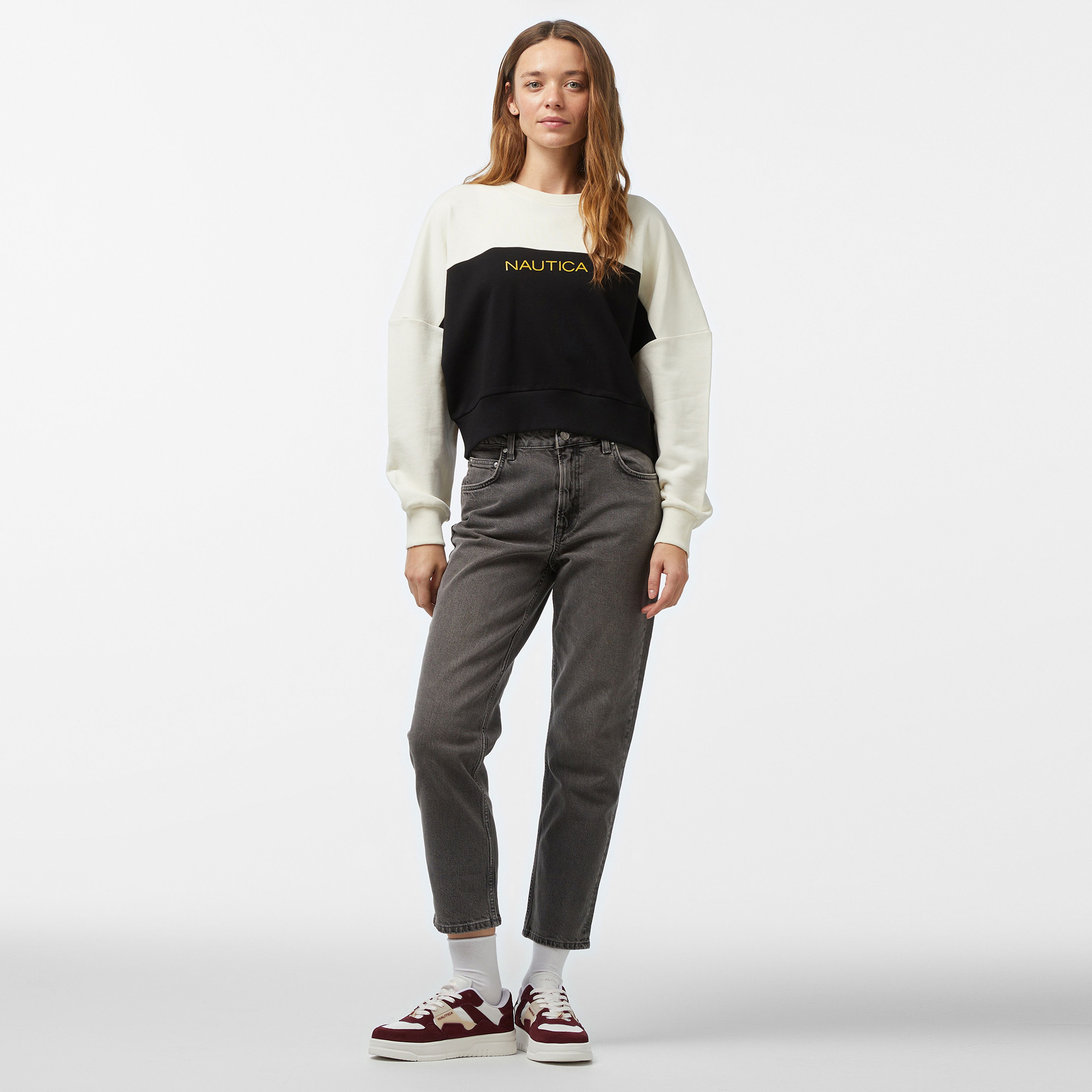 Nautica Kadın Siyah Regular Fit Sweatshirt