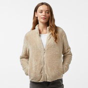 Nautica Kadın Bej Regular Fit Fermuarlı Peluş Sweatshirt