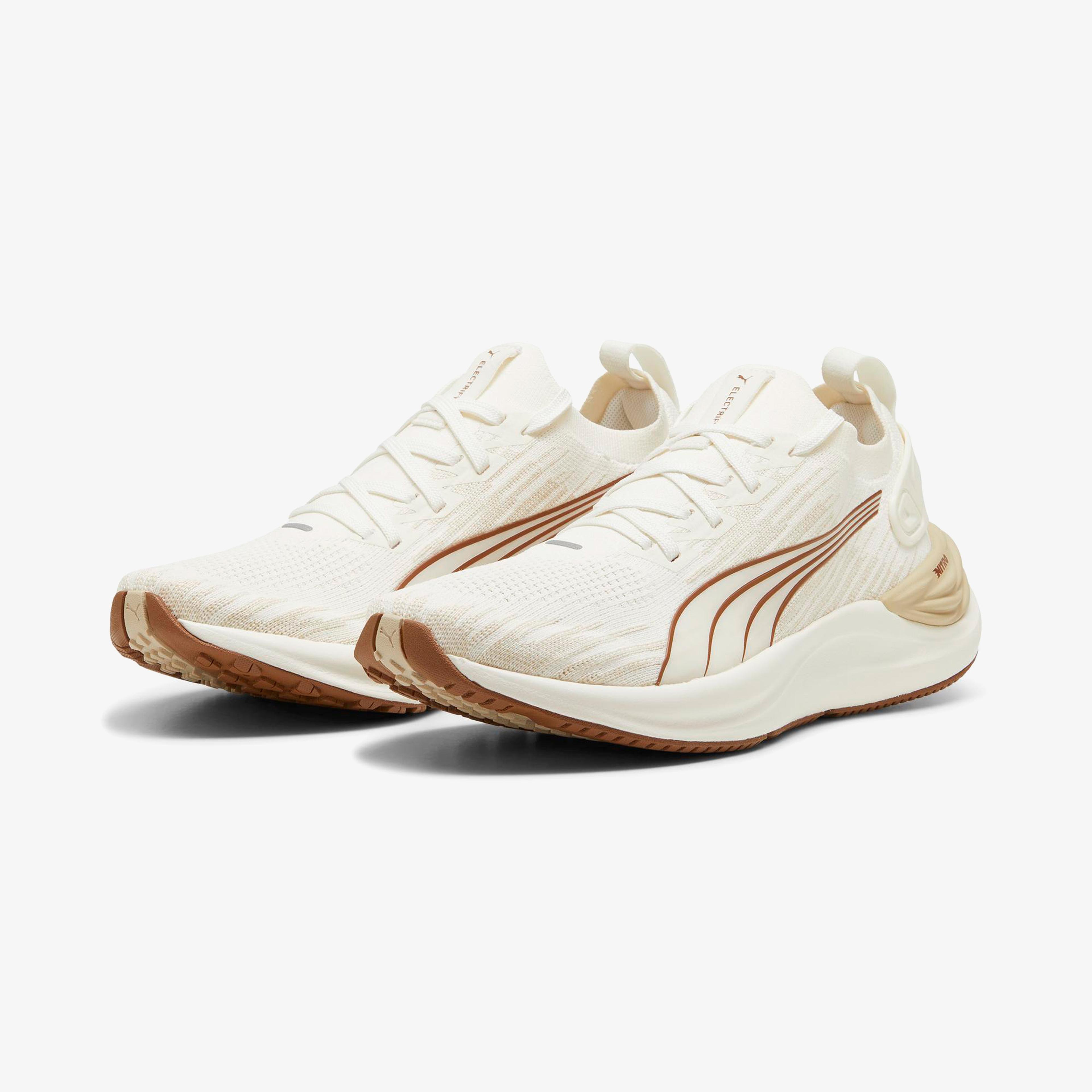 Puma Electrify Nitro  3 Knit Wn Kadın Krem Koşu Ayakkabısı