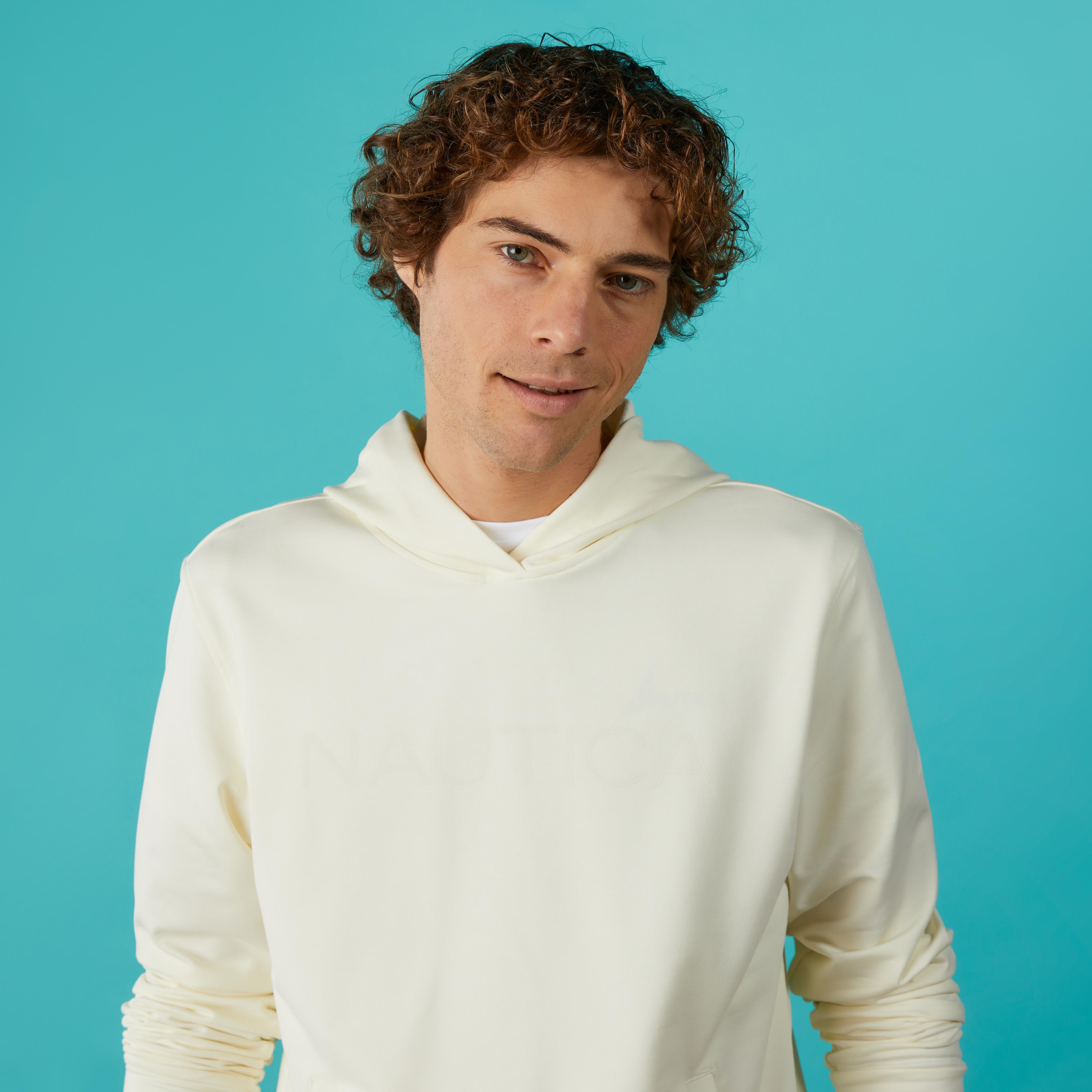 Nautica Erkek Krem Standart Fit Sweatshirt
