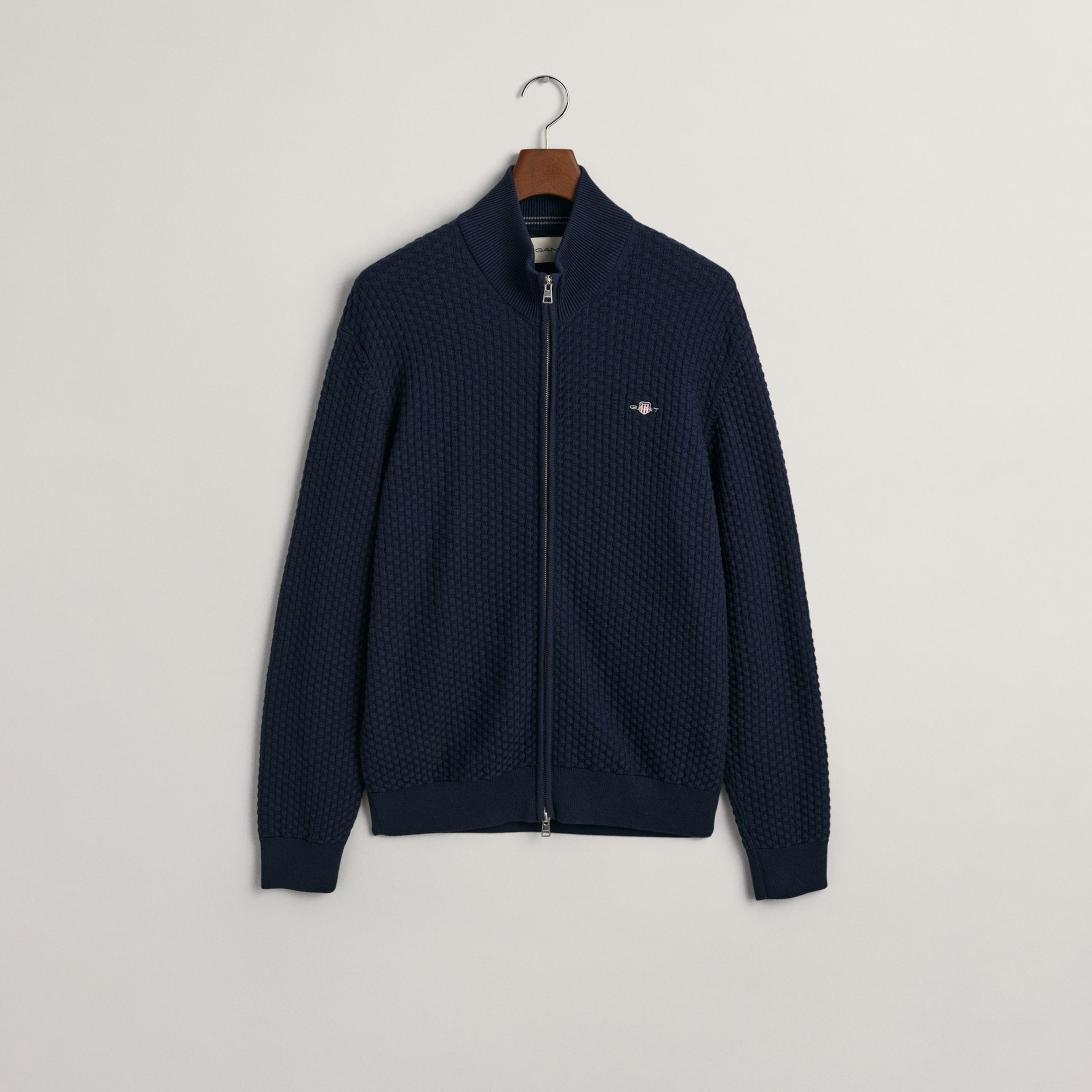 GANT Erkek Lacivert Regular Fit Fermuarlı Hırka