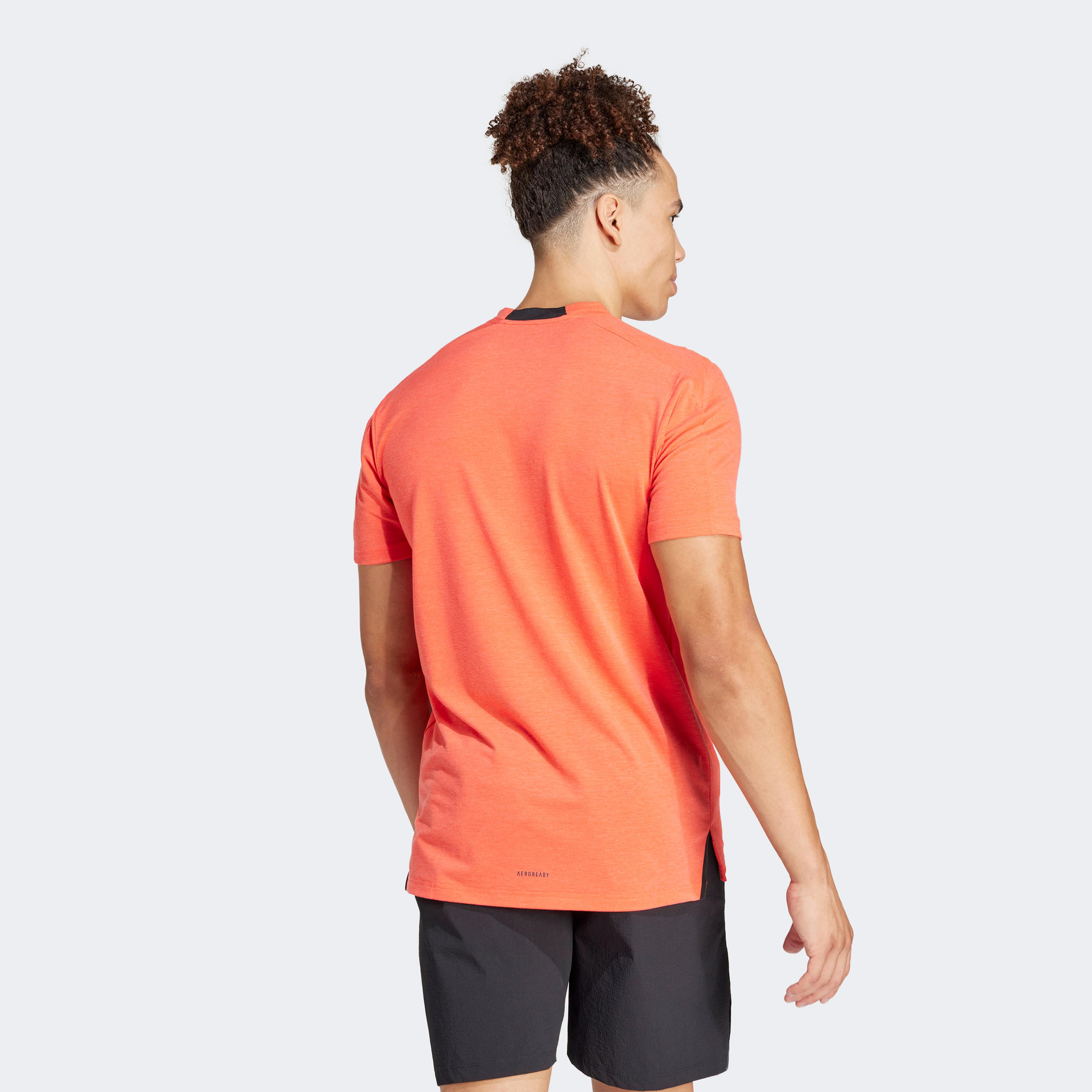 adidas Designed for Training Erkek Turuncu Antrenman T-Shirt