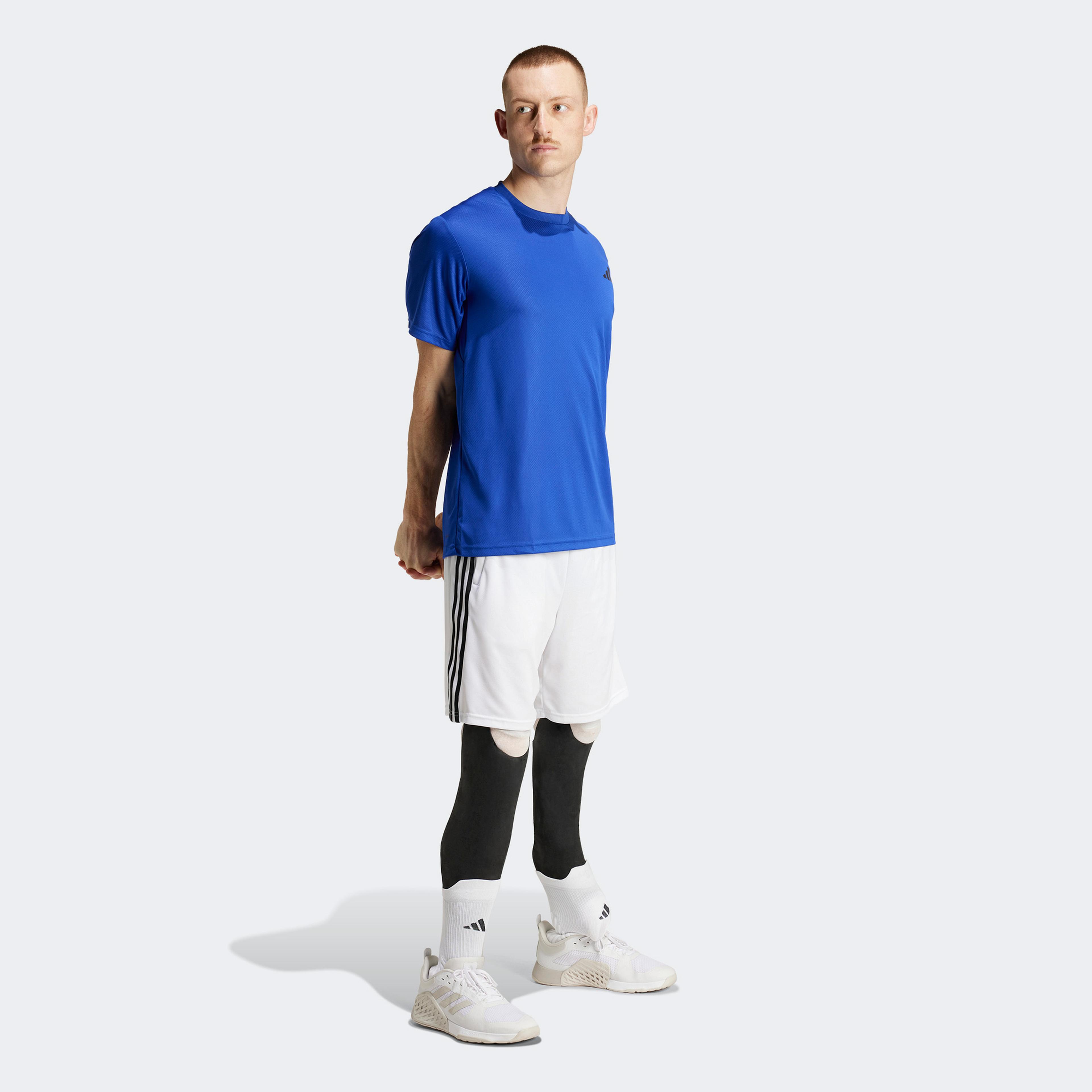 adidas Training Essentials Base Erkek Mavi Antrenman T-Shirt