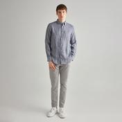 GANT Erkek Lacivert Regular Fit Keten Gömlek