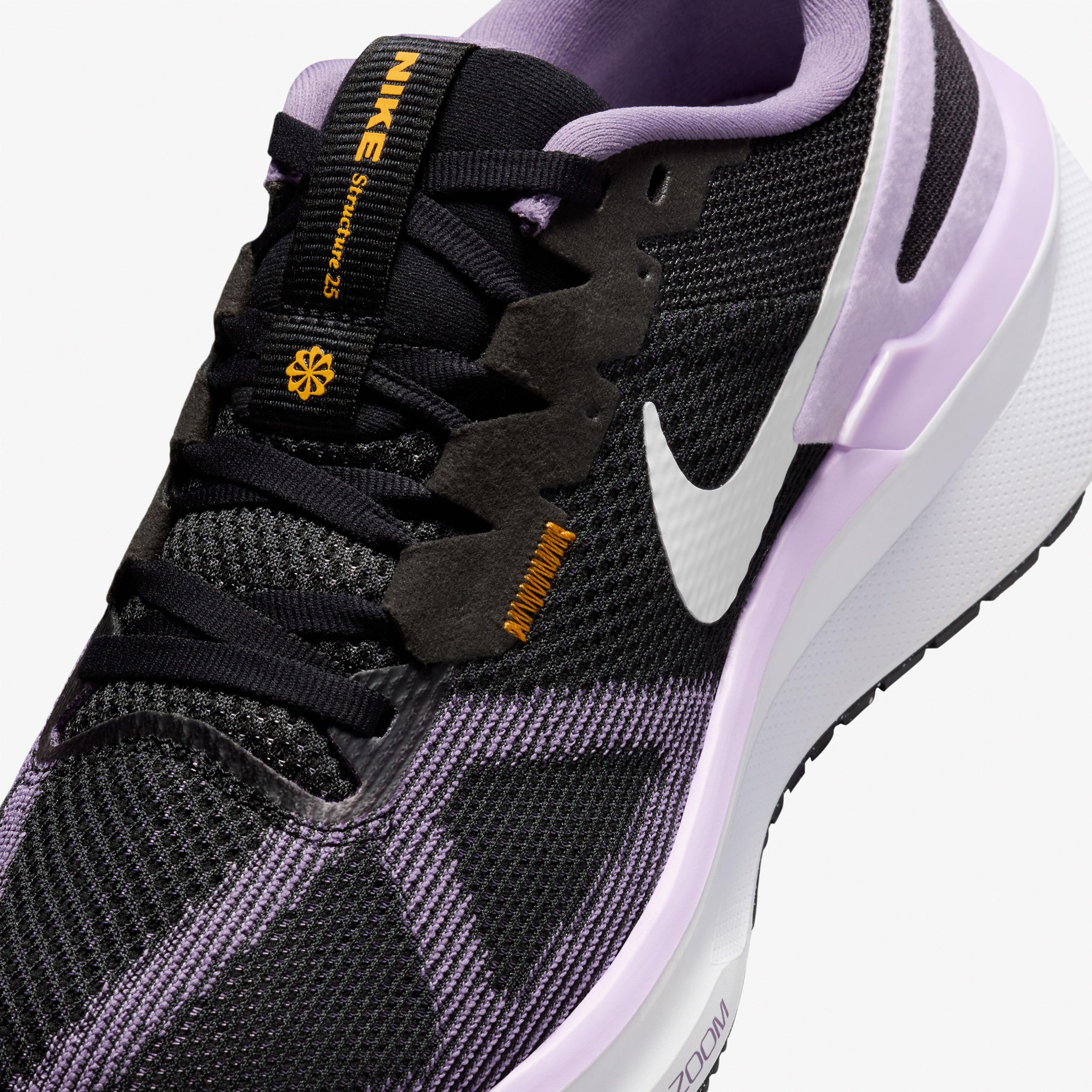 Nike Air Zoom Structure 25 Kadın Siyah Koşu Ayakkabısı
