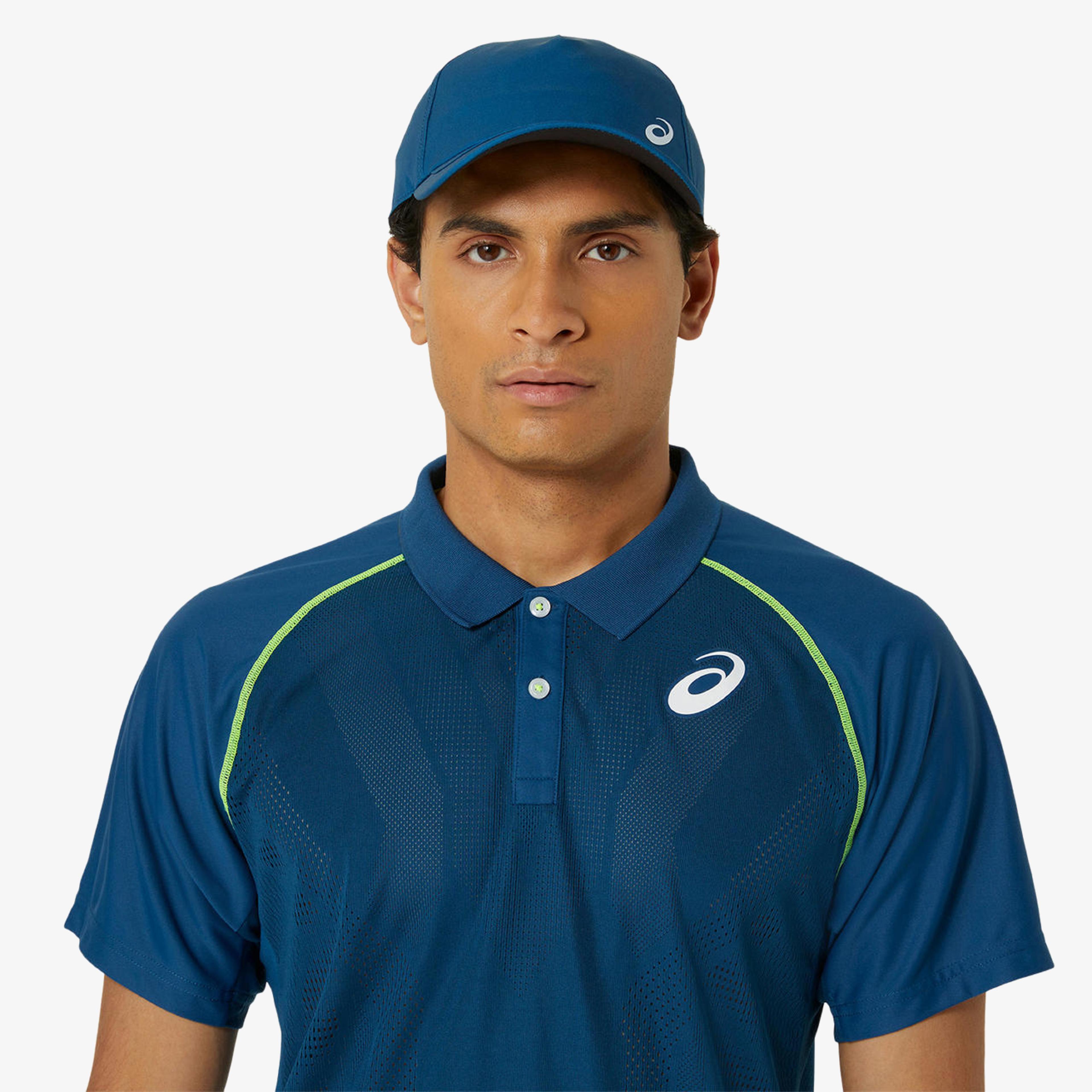 Asics Match Actibreeze Erkek Mavi Tenis Polo T-Shirt