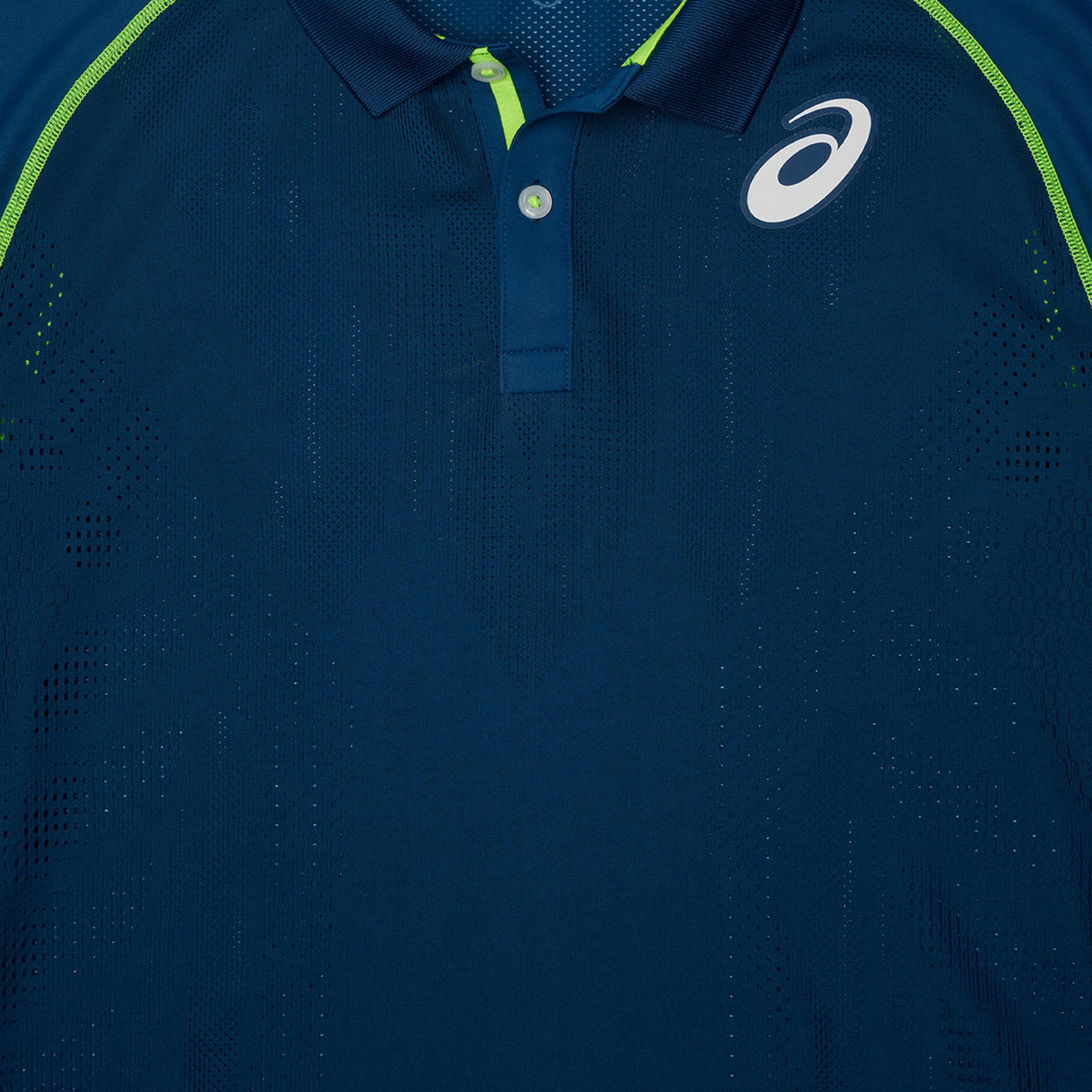 Asics Match Actibreeze Erkek Mavi Tenis Polo T-Shirt