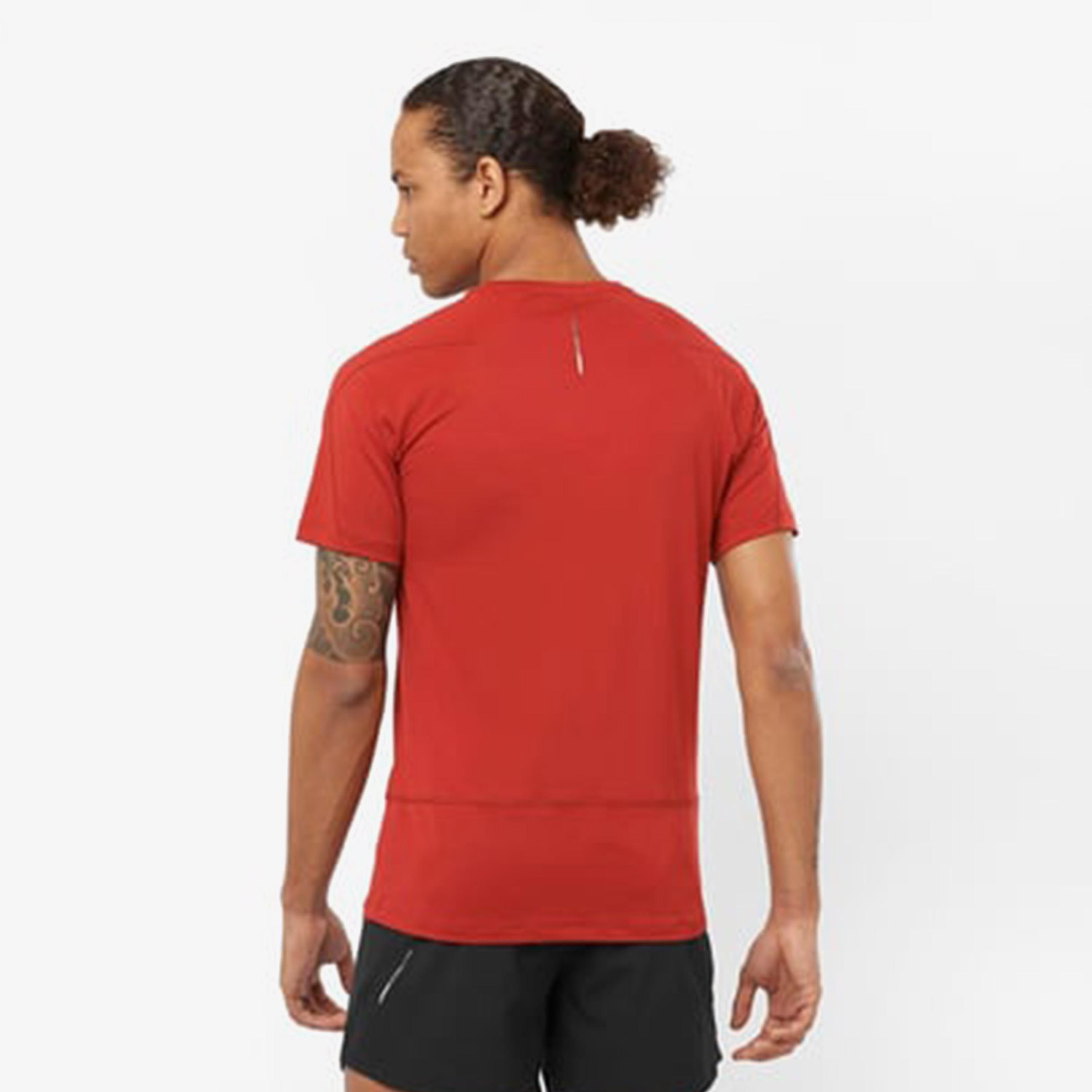 Salomon Cross Run Erkek Kırmızı Koşu T-Shirt