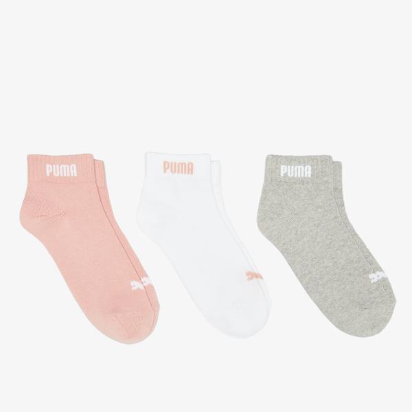 Puma Quarter-V 3'Lü Unisex Beyaz Çorap