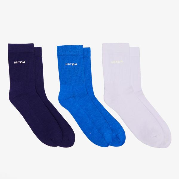UNITED4 Classic Kadın Mor/Lacivert/Açık Mor 3lü Çorap