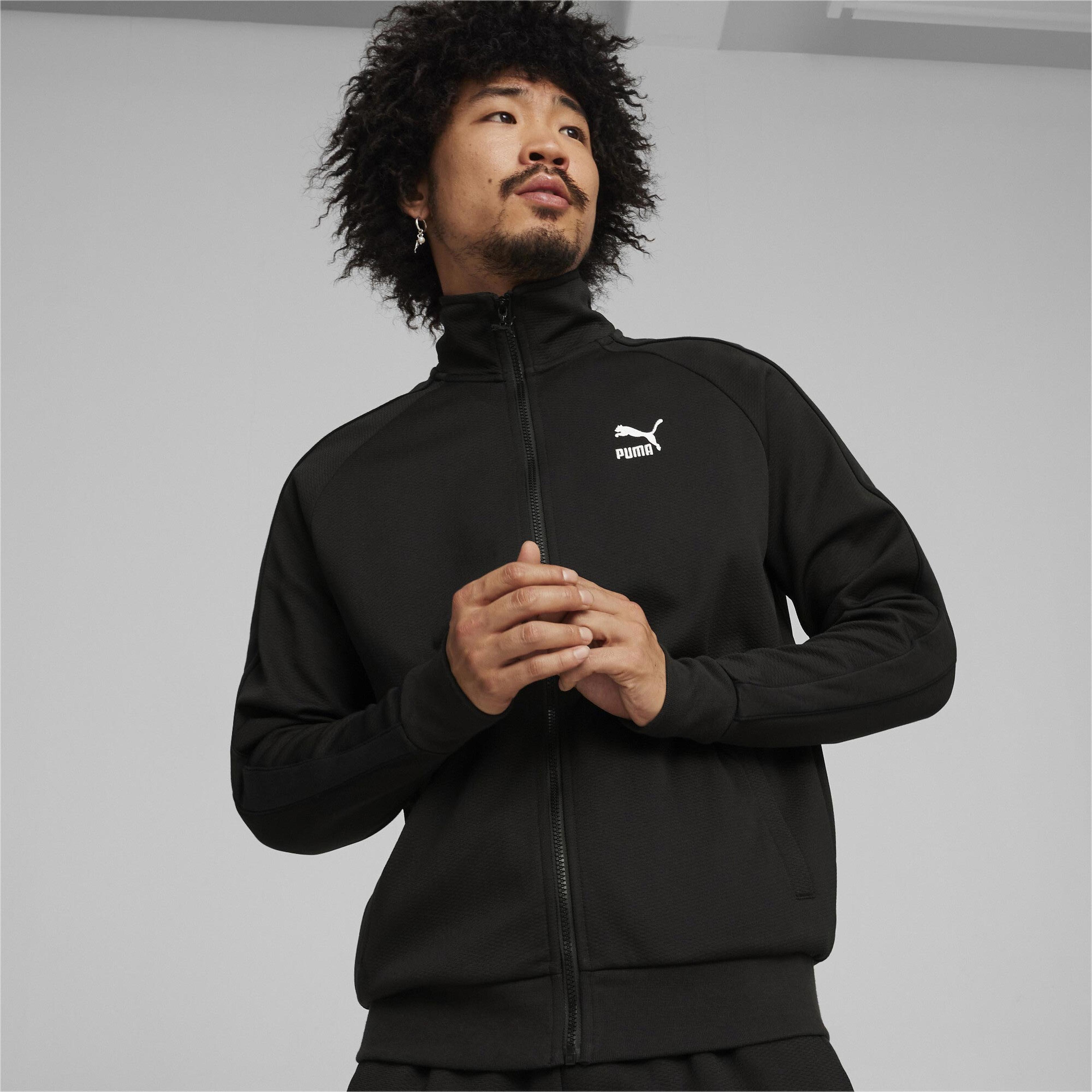 Puma T7 Track Erkek Siyah Eşofman Üstü