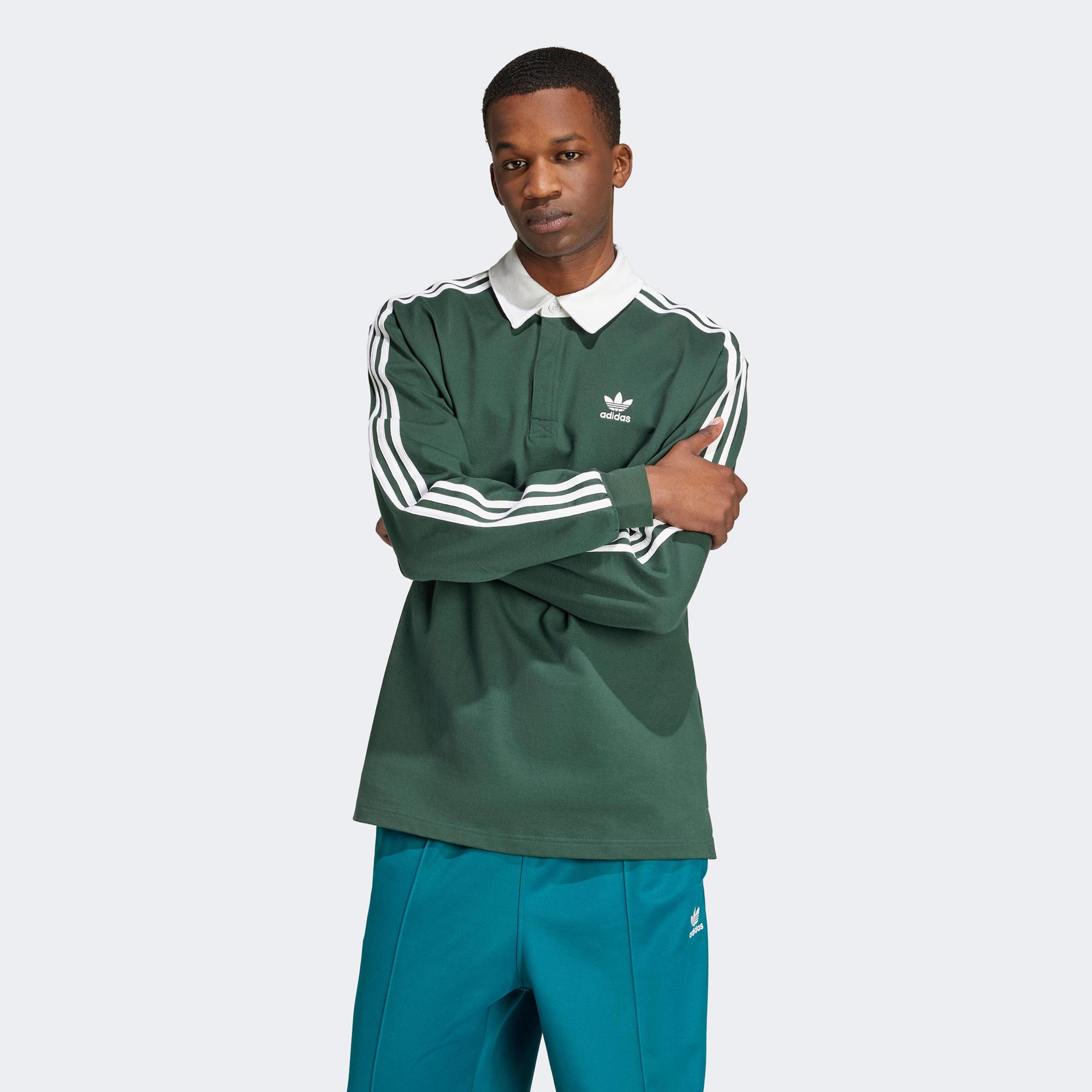 adidas Adicolor Rugby Erkek Yeşil Polo