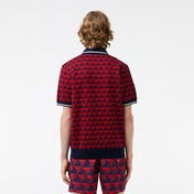 Lacoste Erkek Regular Fit Polo Yaka Monogram Bordo Triko