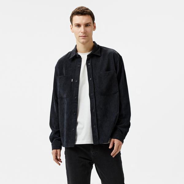 UNITED4 Velvet Shirt Erkek Siyah T-Shirt