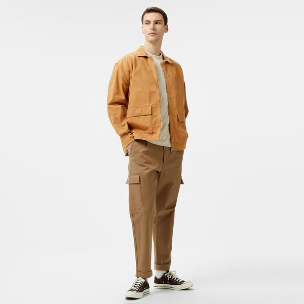 UNITED4 Washed Denim Zip Erkek Kahverengi Mont_2