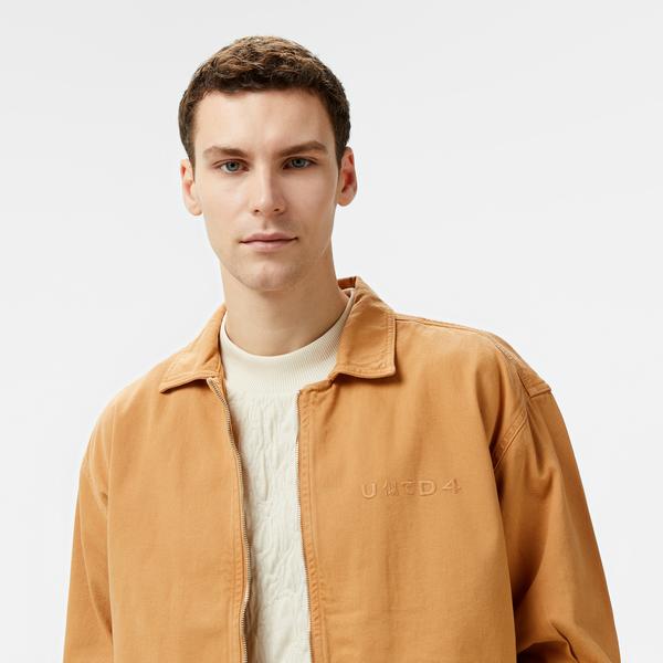 UNITED4 Washed Denim Zip Erkek Kahverengi Mont_3