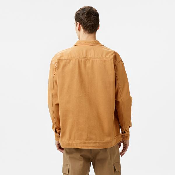 UNITED4 Washed Denim Zip Erkek Kahverengi Mont_1