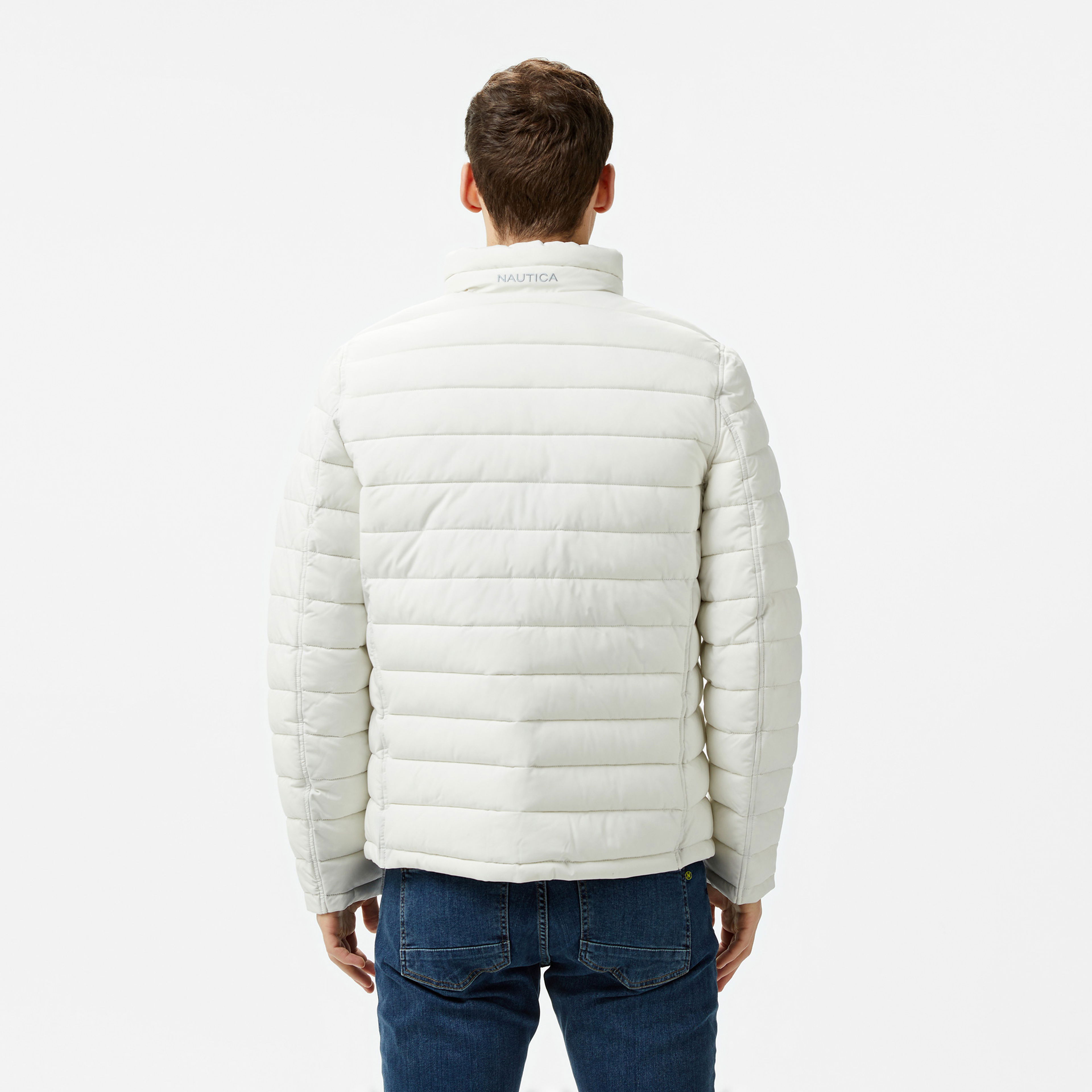 Nautica Erkek Krem & Lacivert Çift Taraflı Mont
