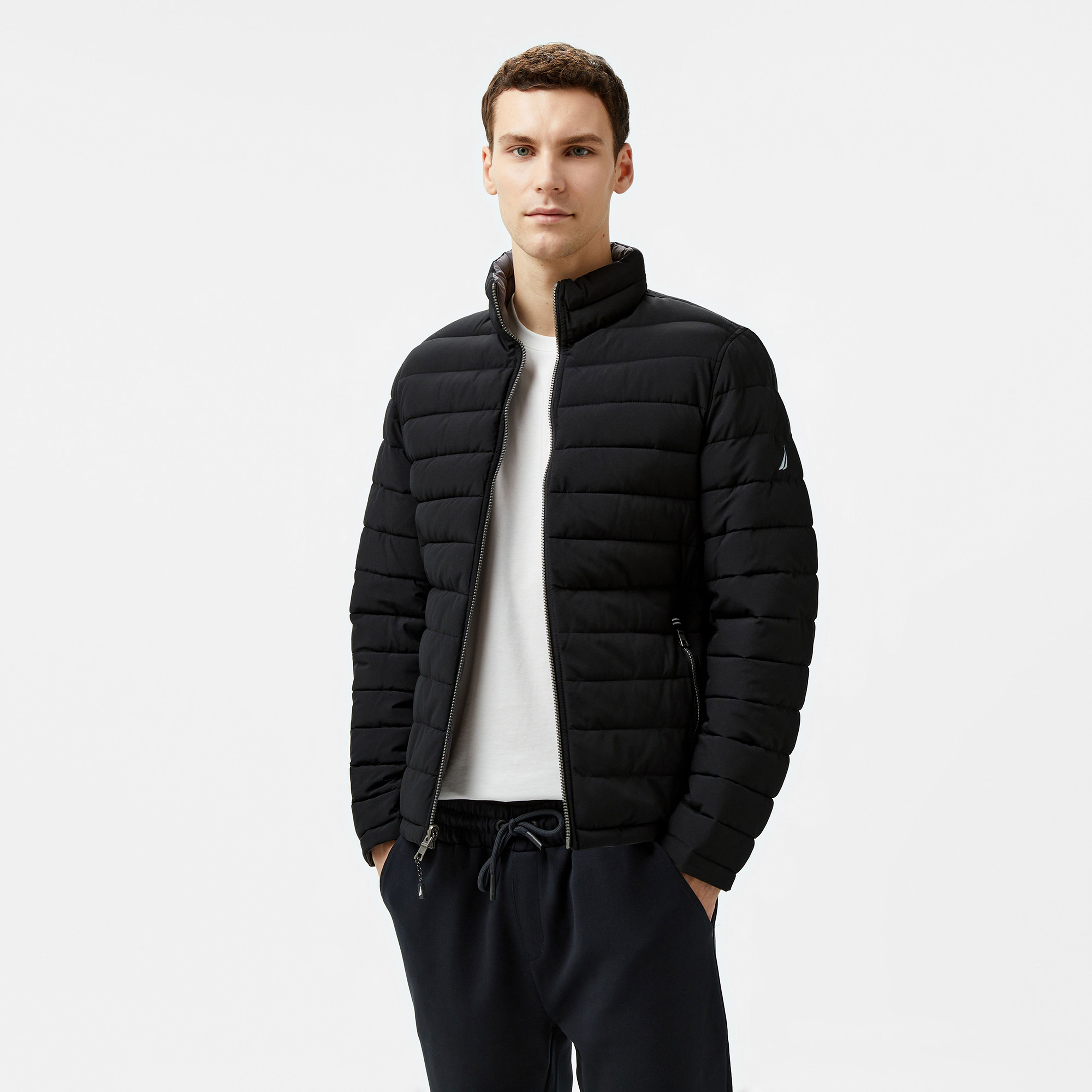 Nautica Erkek Siyah & Gri Çift Taraflı Mont