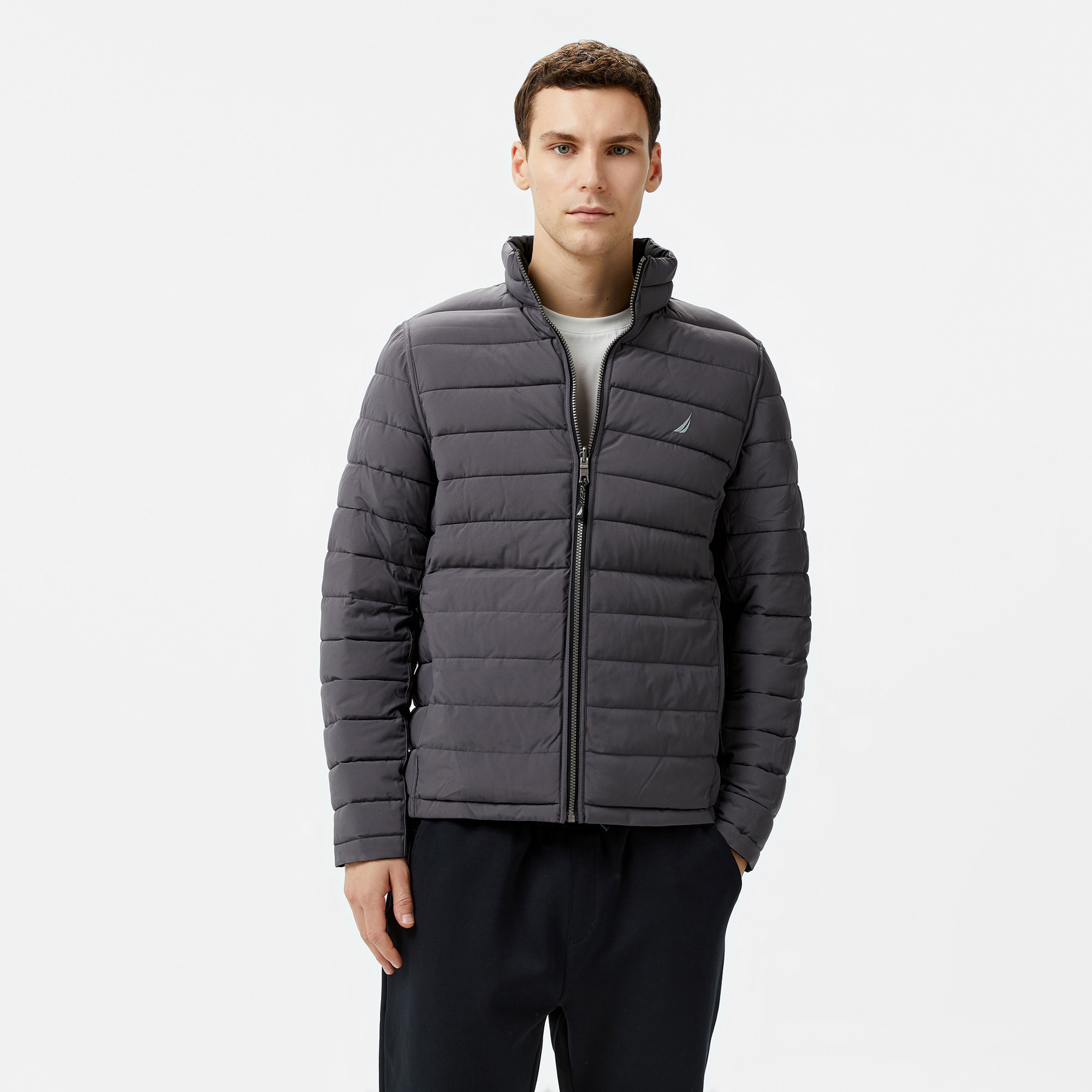 Nautica Erkek Siyah & Gri Çift Taraflı Mont