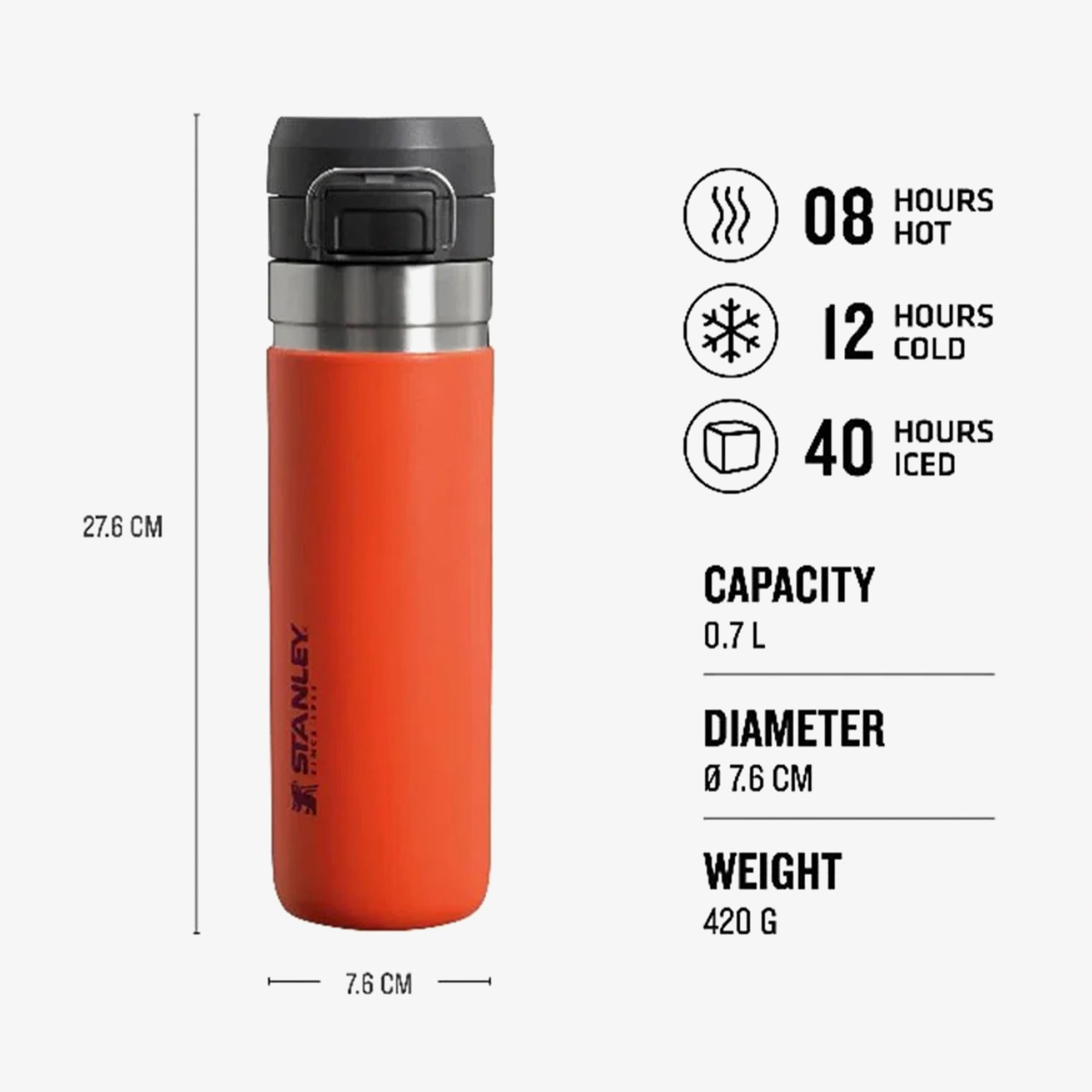 Stanley The Quick-Flip Water Bottle 24Oz/0.70 Lt Tigerlily Unisex Turuncu Termos
