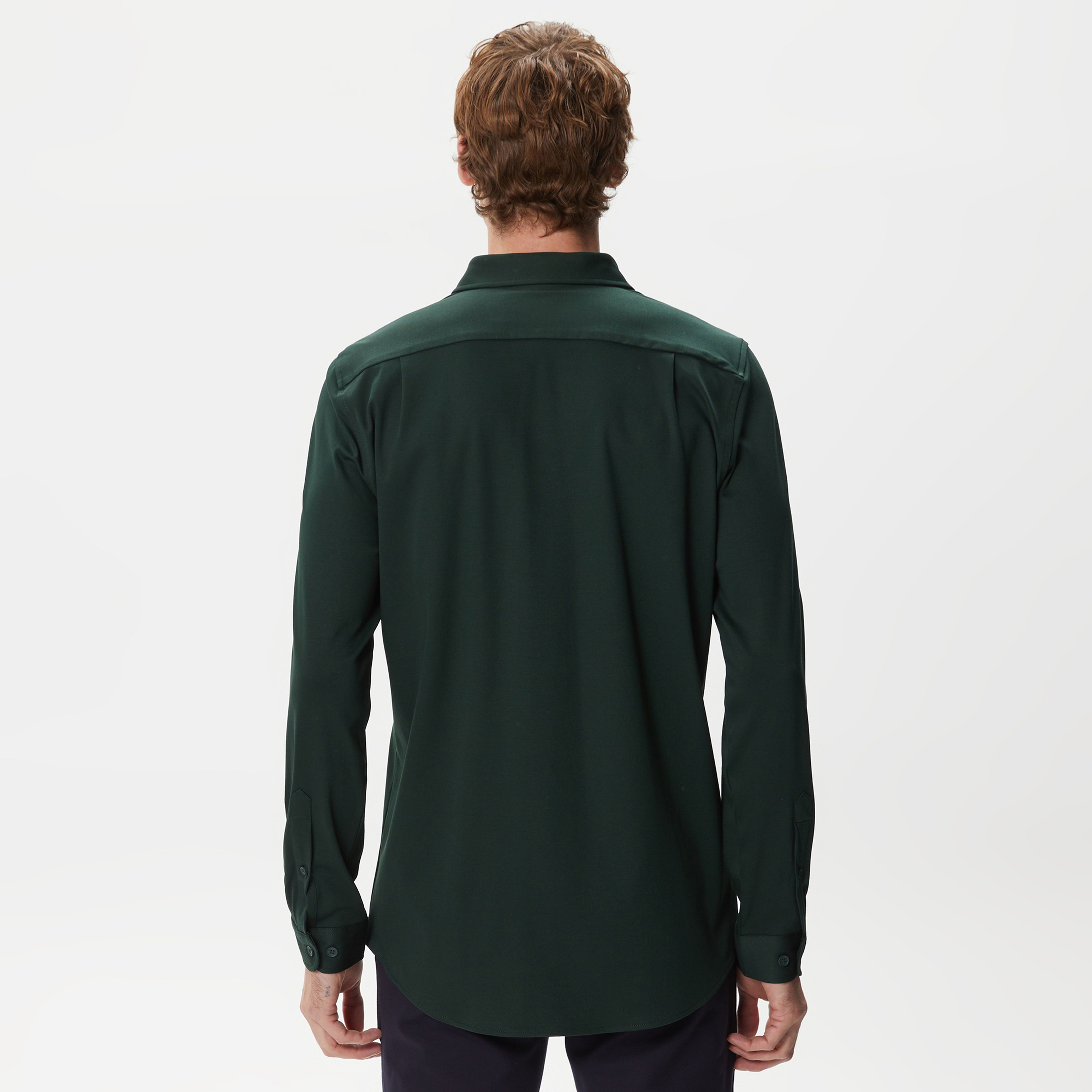 Lacoste Erkek Slim Fit Koyu Yeşil Gömlek