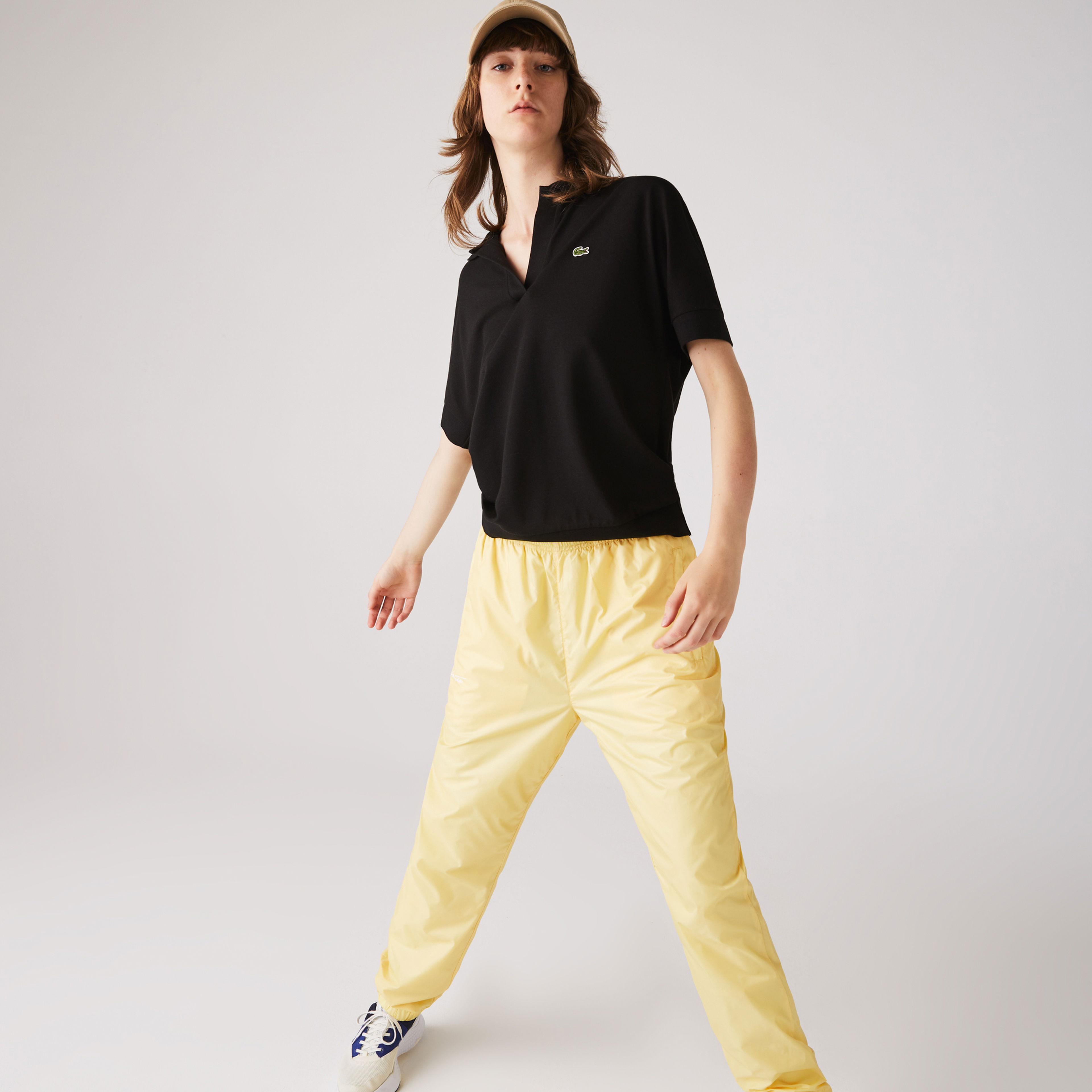 Lacoste Kadın Relaxed Fit Siyah Polo