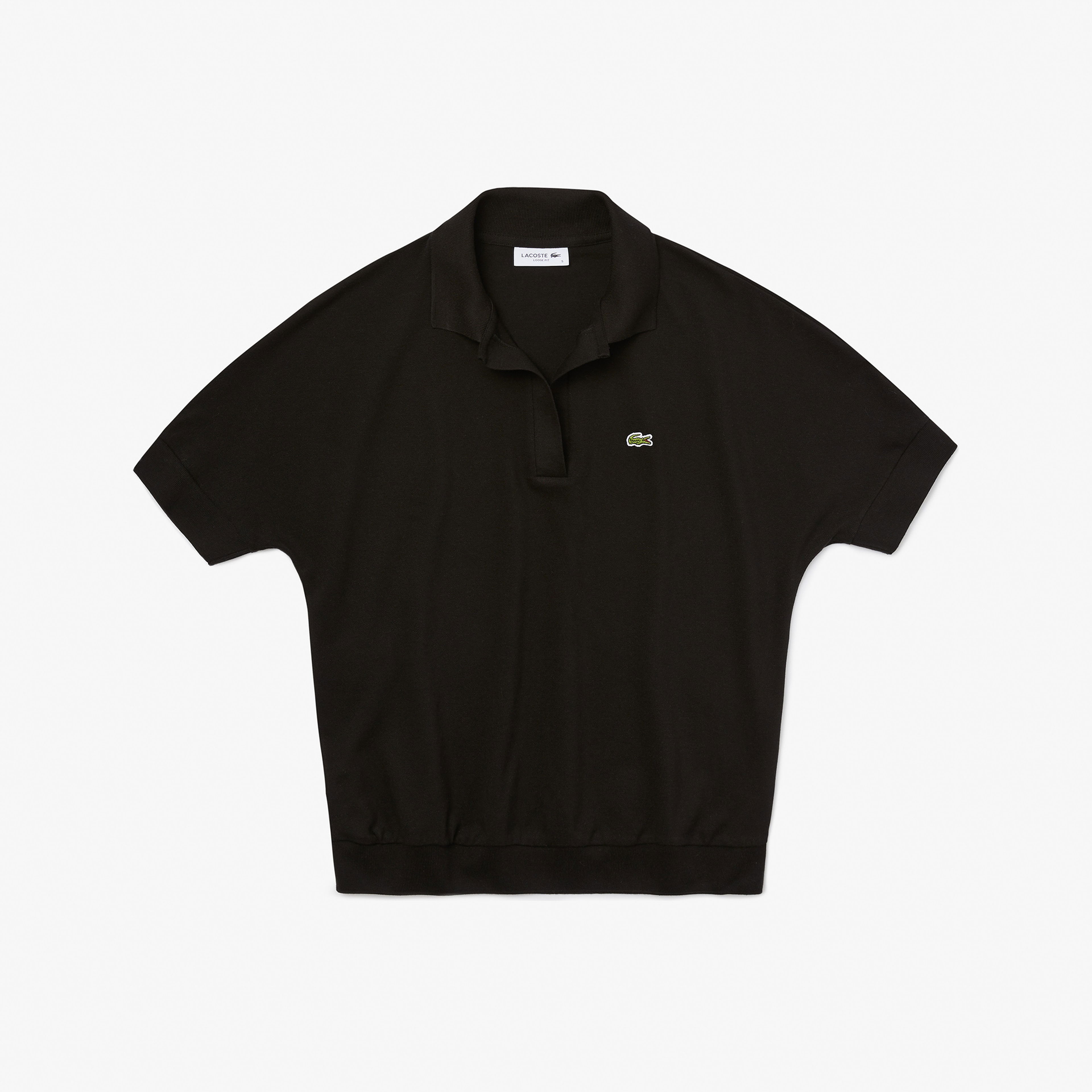 Lacoste Kadın Relaxed Fit Siyah Polo