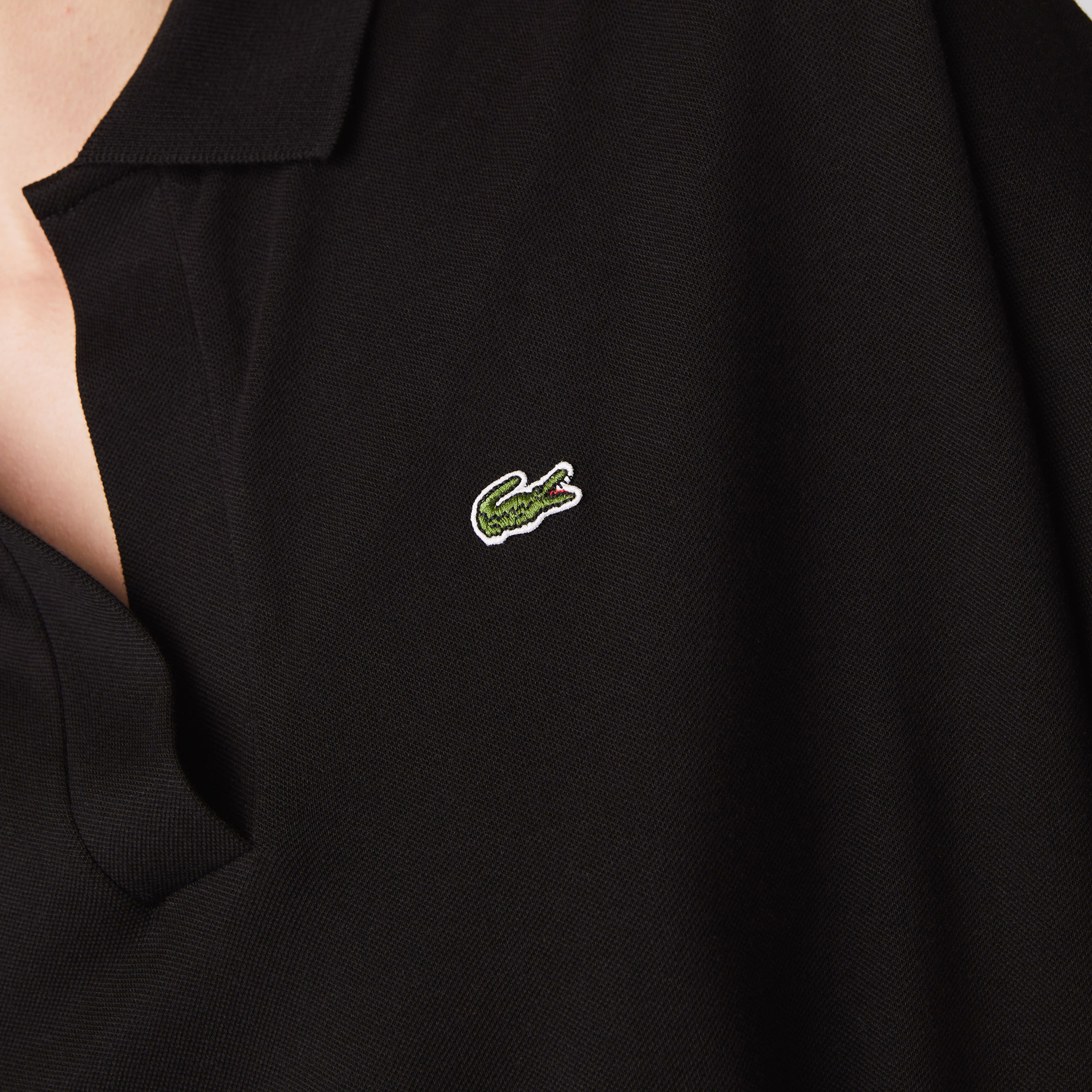 Lacoste Kadın Relaxed Fit Siyah Polo
