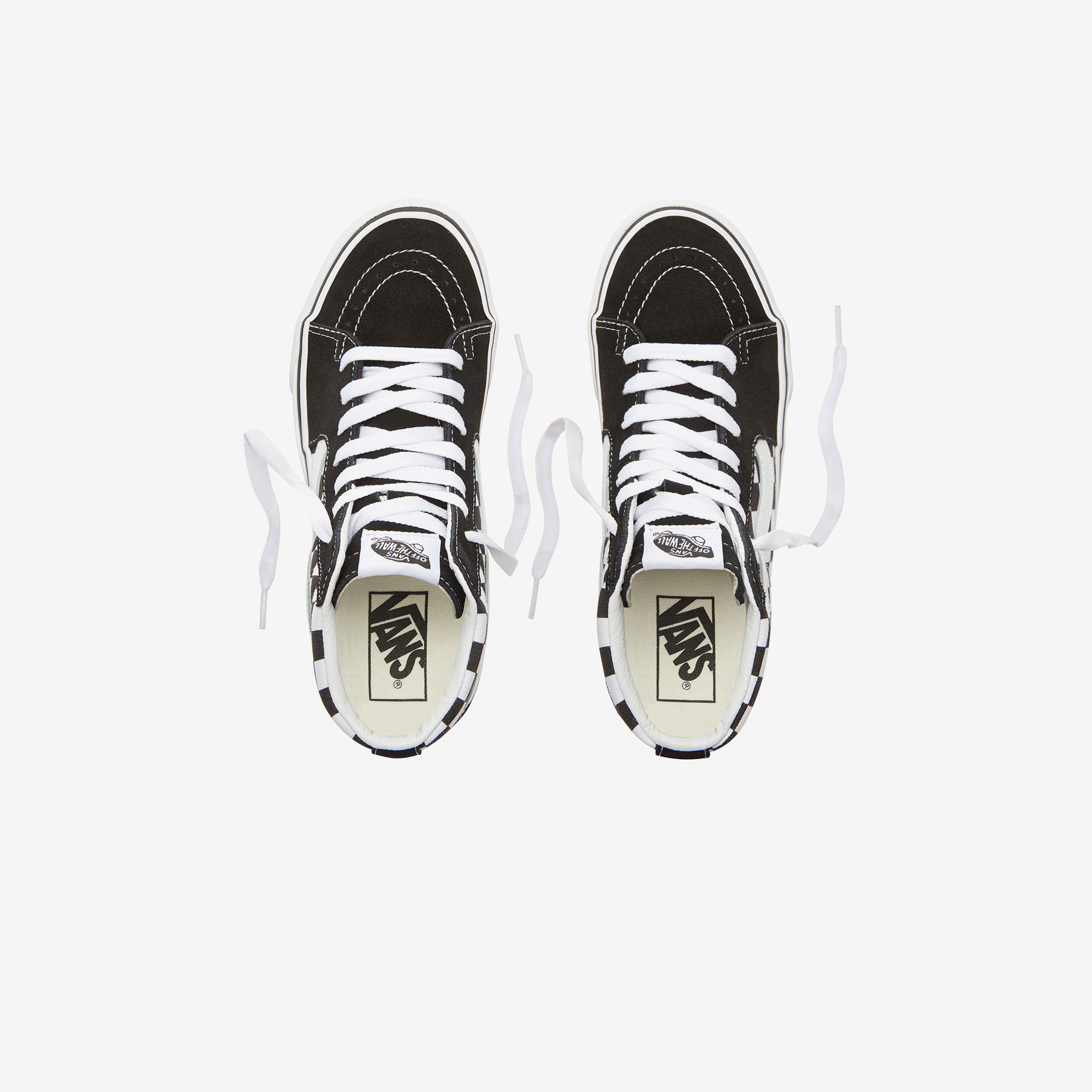 Vans Checkerboard Sk8-HI Platform 2.0 Siyah - Beyaz Kadın Sneaker