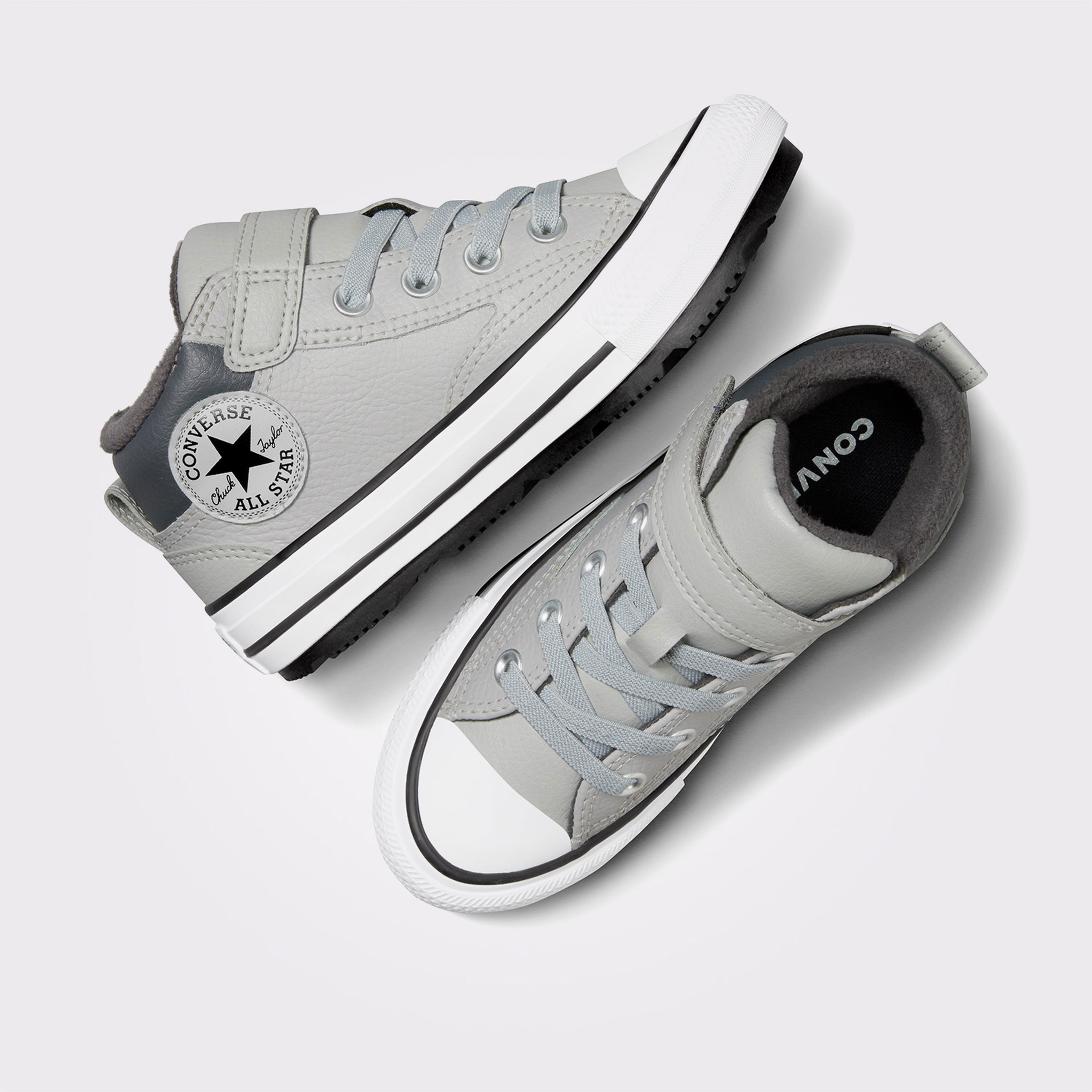 Converse Chuck Taylor All Star Malden Street Bebek Gri Deri Sneaker