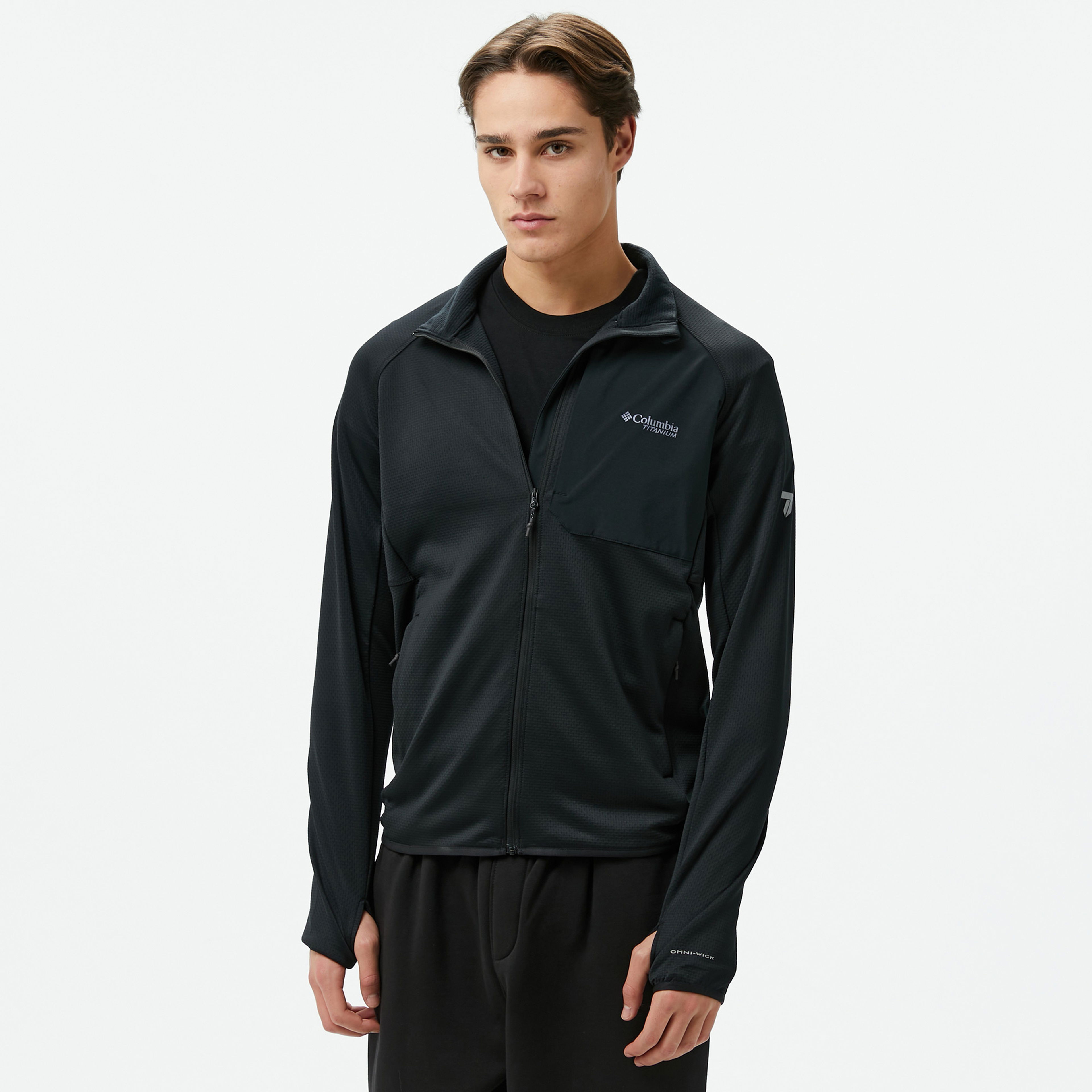 Columbia Triple Canyon Grid Fleece Full Zip Erkek Siyah Ceket