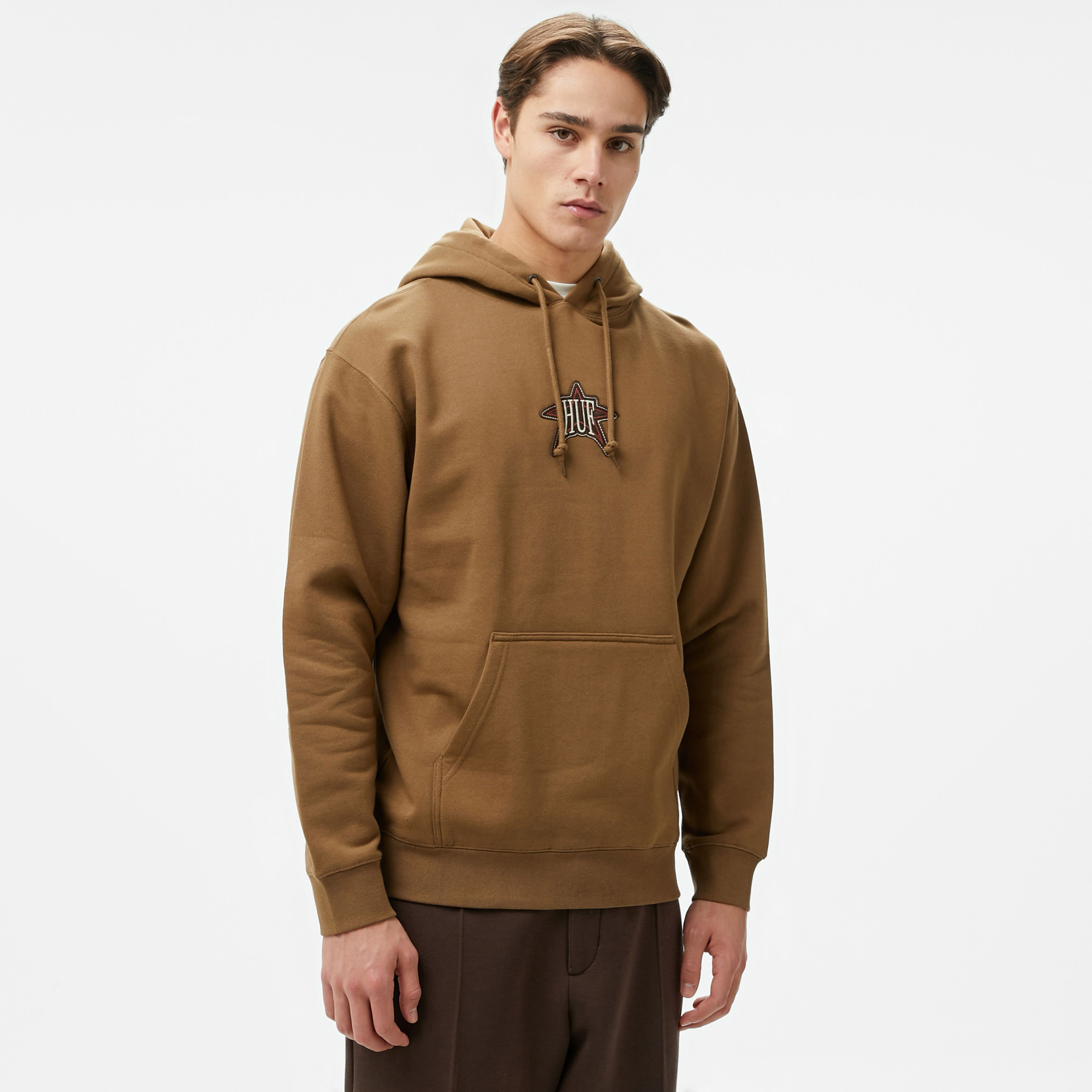 Huf Intergalactic P/O Erkek Kahverengi Hoodie