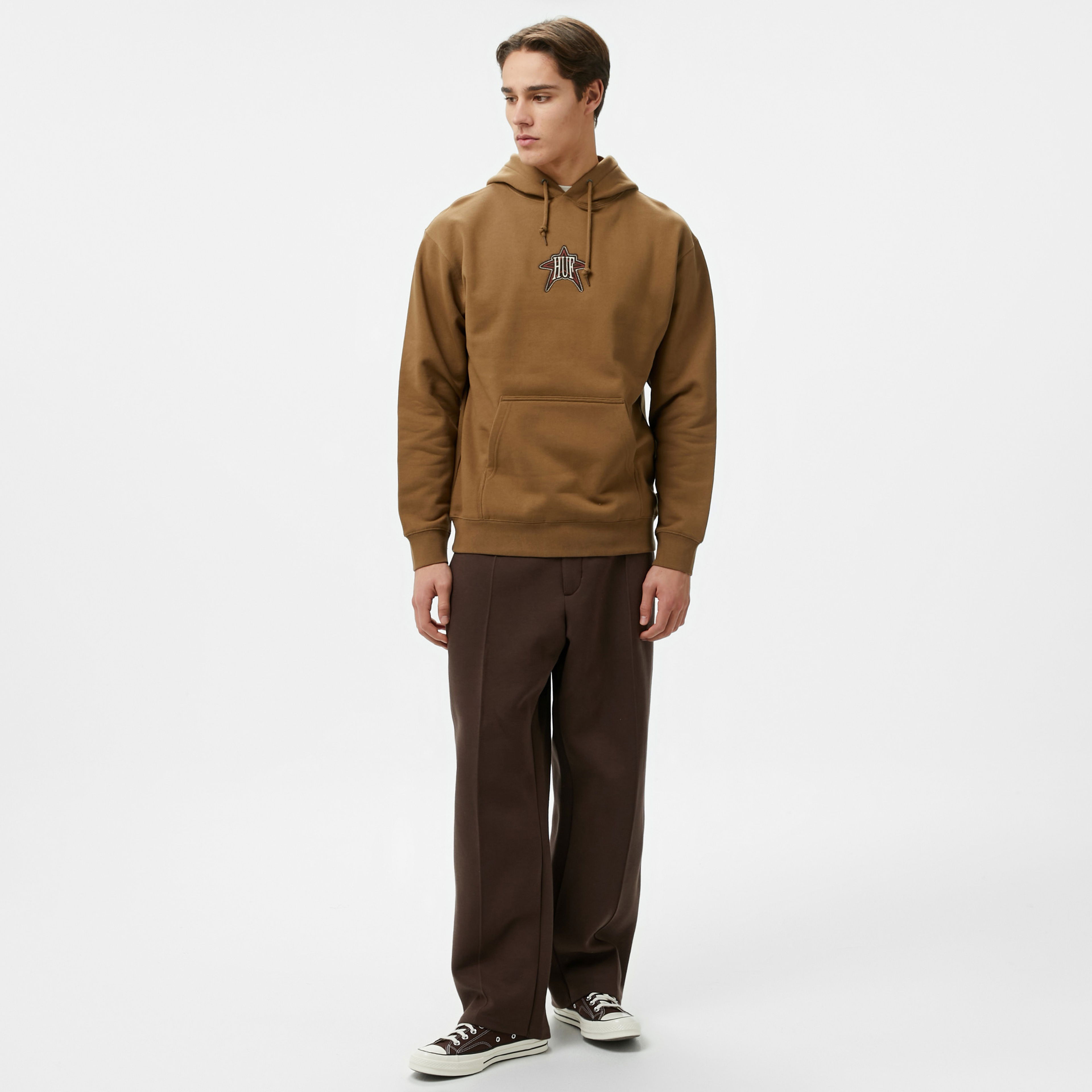 Huf Intergalactic P/O Erkek Kahverengi Hoodie