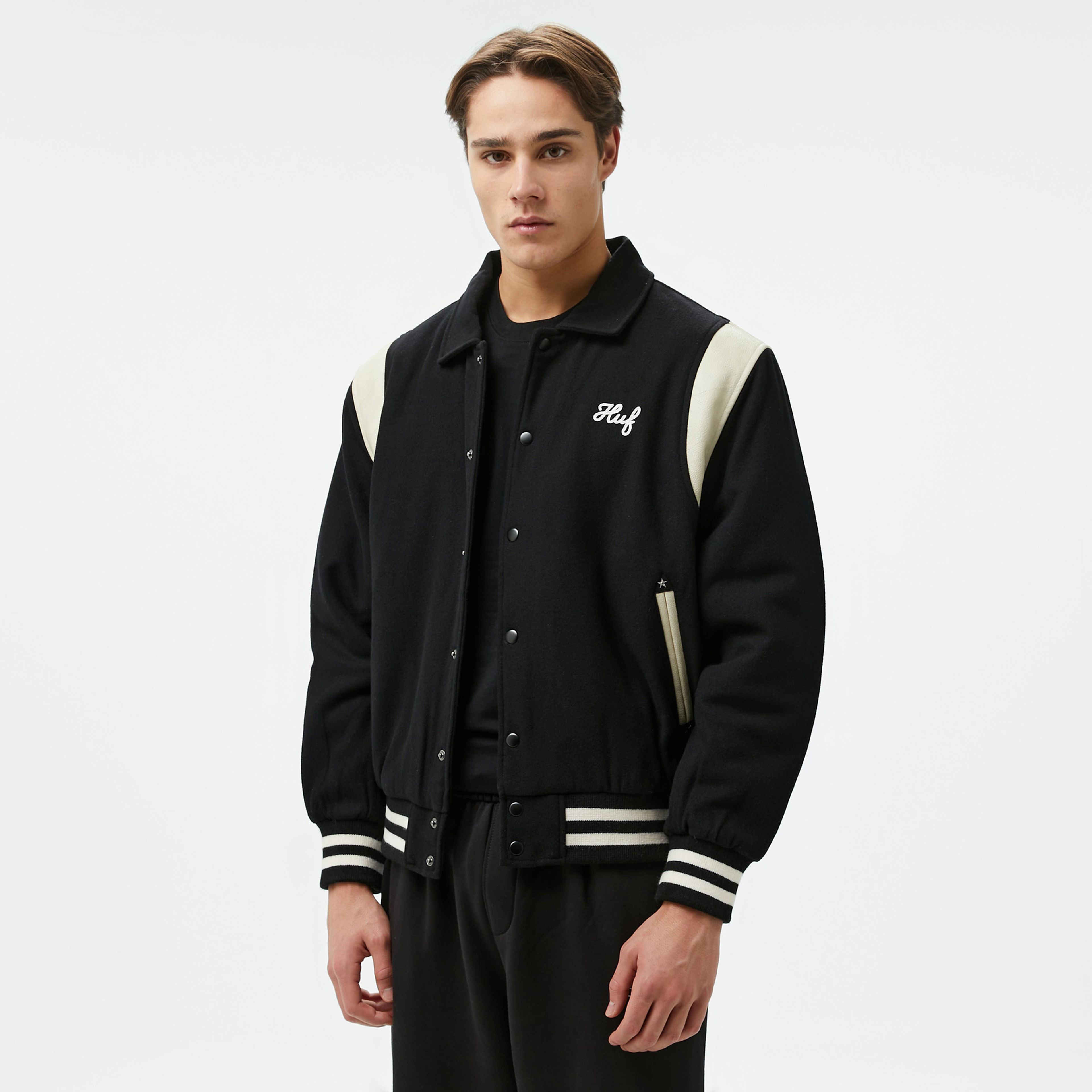 Huf Song Varsity Erkek Siyah Ceket