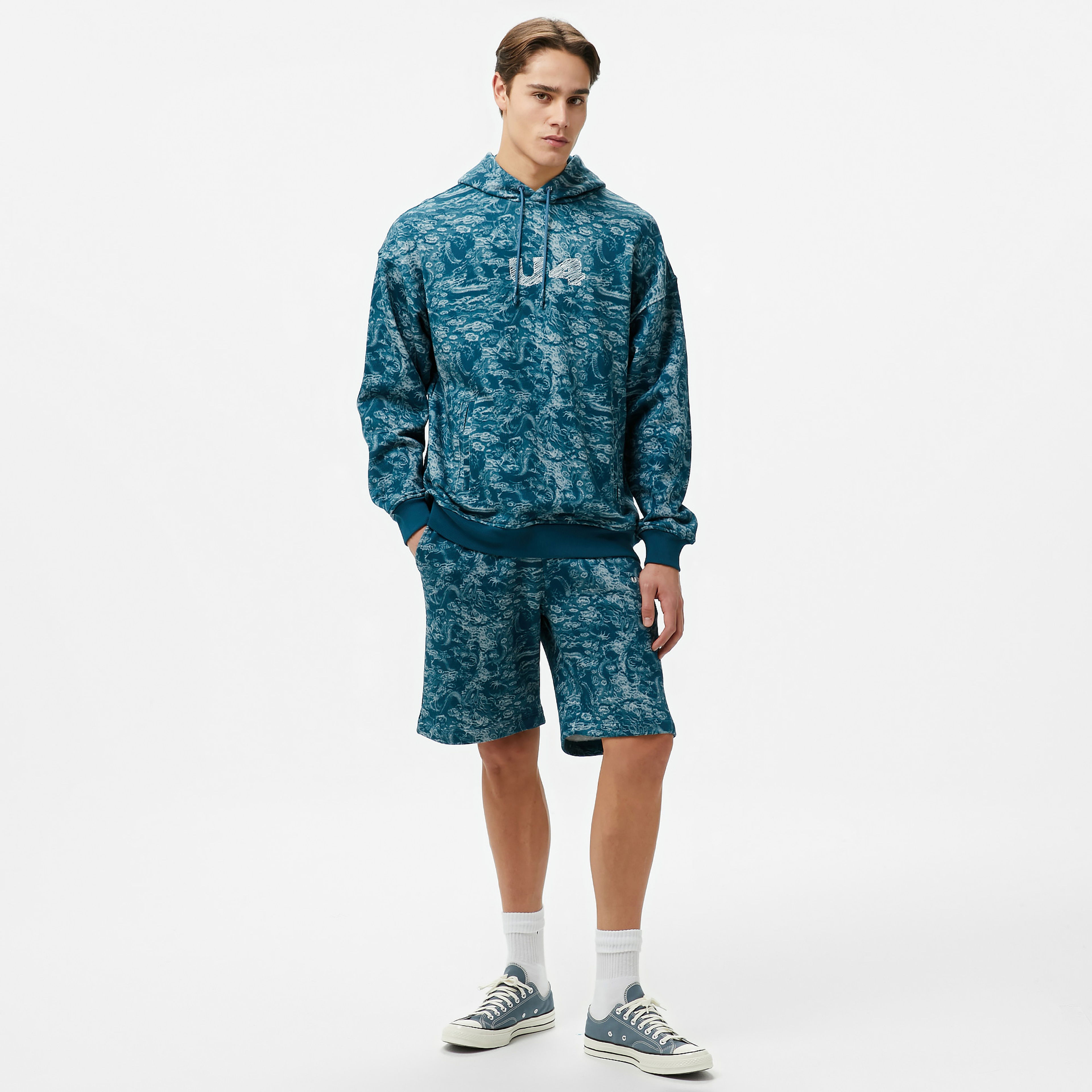 UNITED4 Limited Edition Dragon Erkek Lacivert Sweatshirt